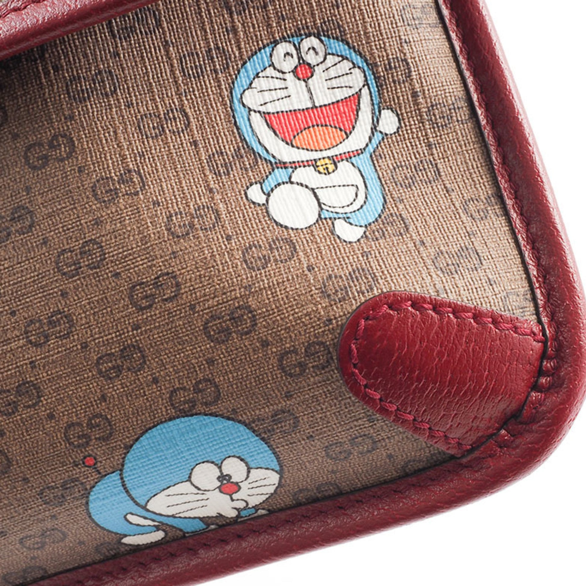Gucci Doraemon, Brown, Canvas, shoulder