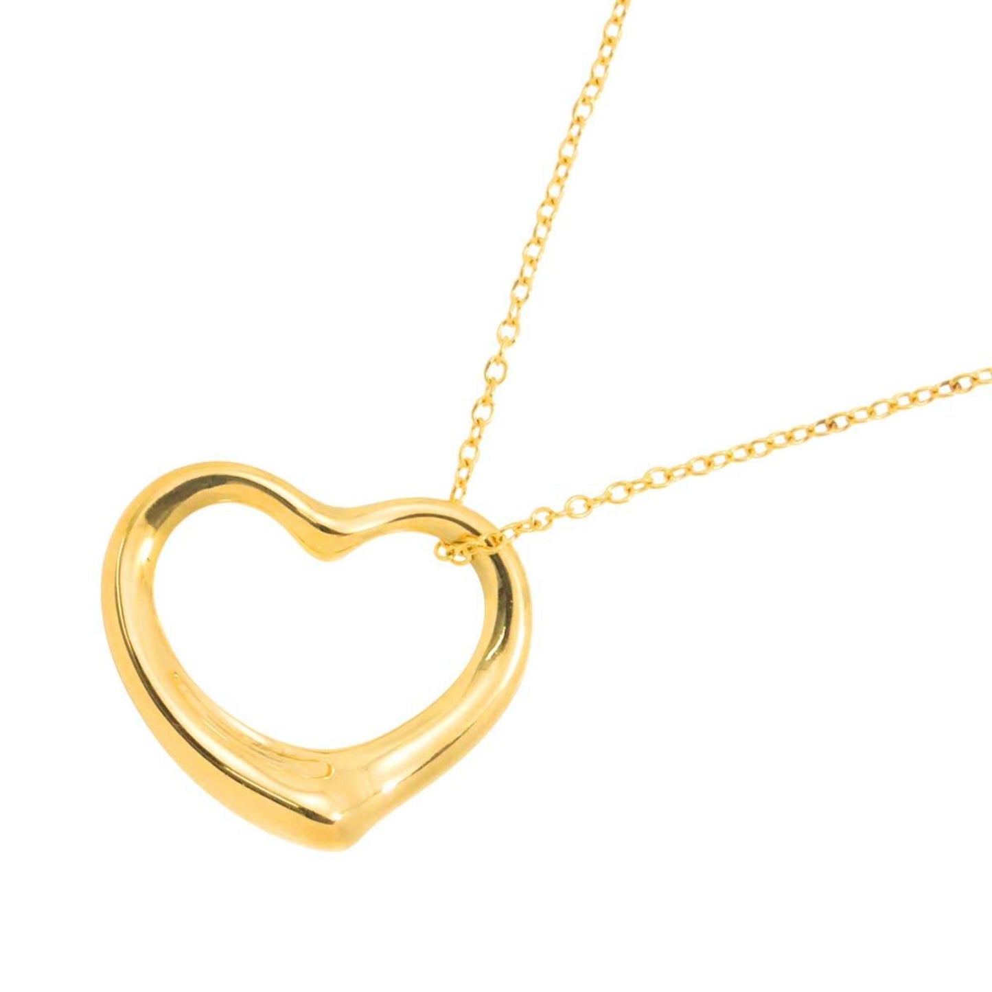 Tiffany & Co Open Heart, Gold, Yellow Gold, necklace