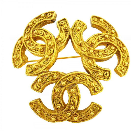 Chanel Coco Mark, Gold, Gold Plated, brooch