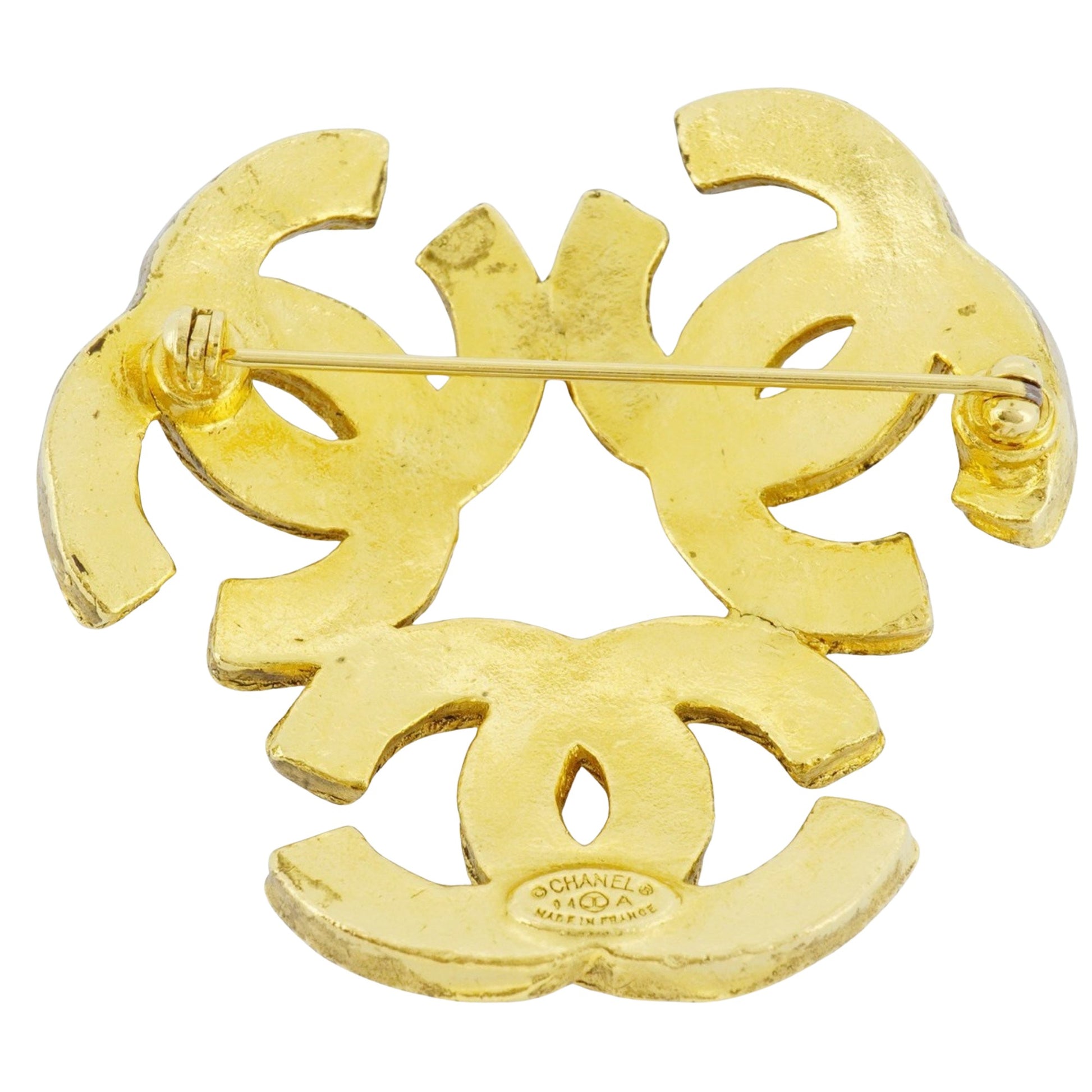 Chanel Coco Mark, Gold, Gold Plated, brooch