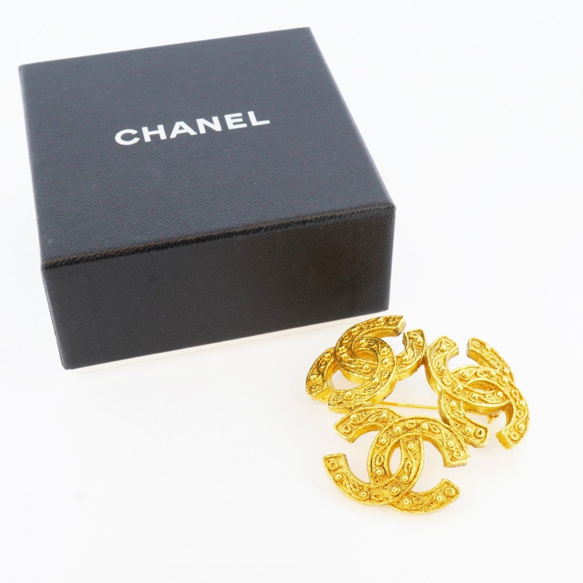 Chanel Coco Mark, Gold, Gold Plated, brooch