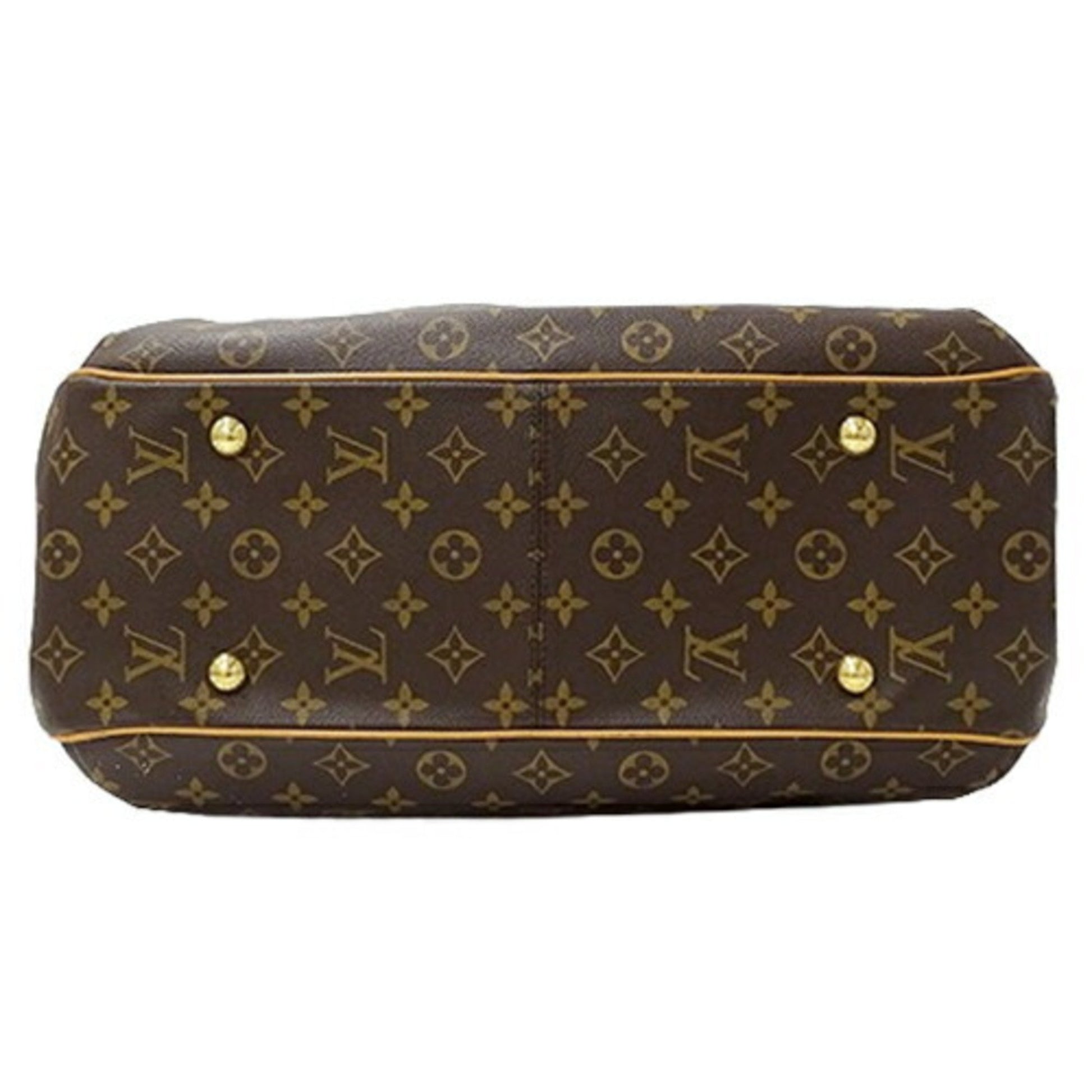 Louis Vuitton Greet, Brown, Canvas, handbag