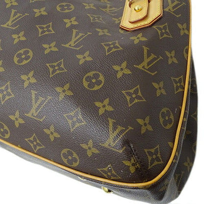 Louis Vuitton Greet, Brown, Canvas, handbag