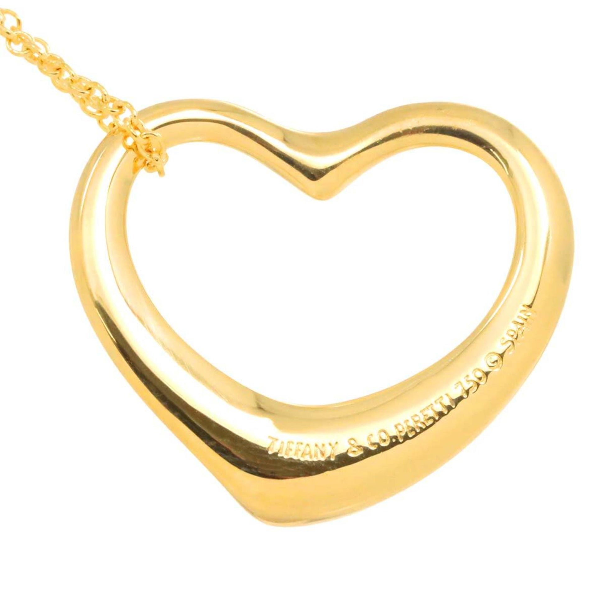 Tiffany & Co Open Heart, Gold, Yellow Gold, necklace