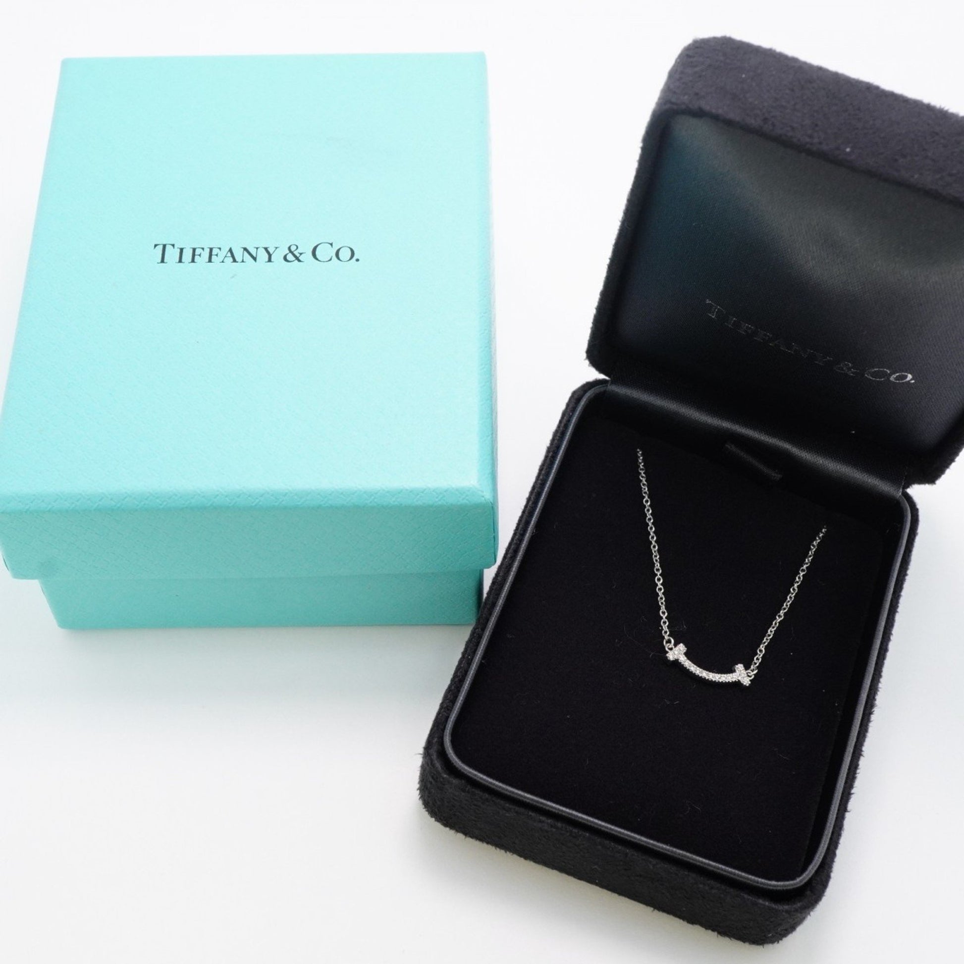 Tiffany & Co T, Silver, White Gold, necklace