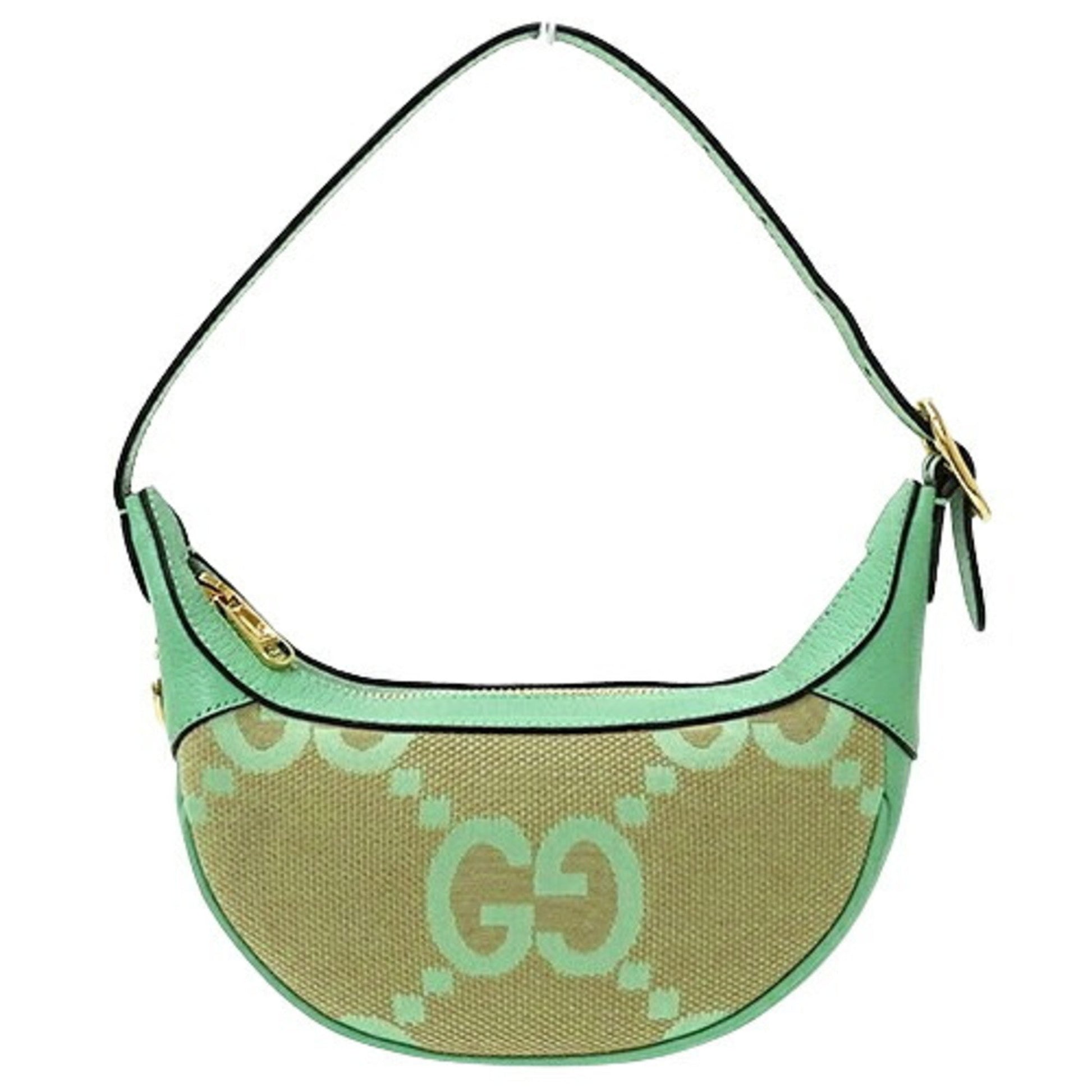 Gucci Ophidia, Green, Canvas, shoulder