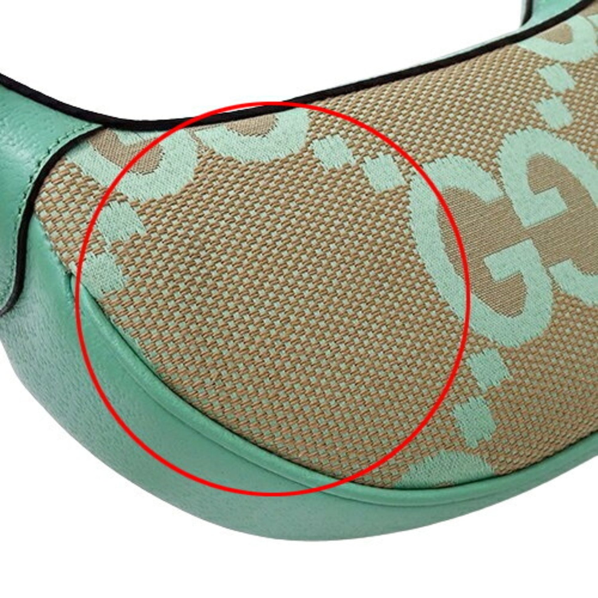 Gucci Ophidia, Green, Canvas, shoulder