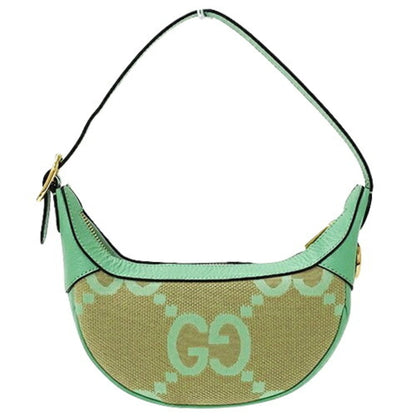 Gucci Ophidia, Green, Canvas, shoulder