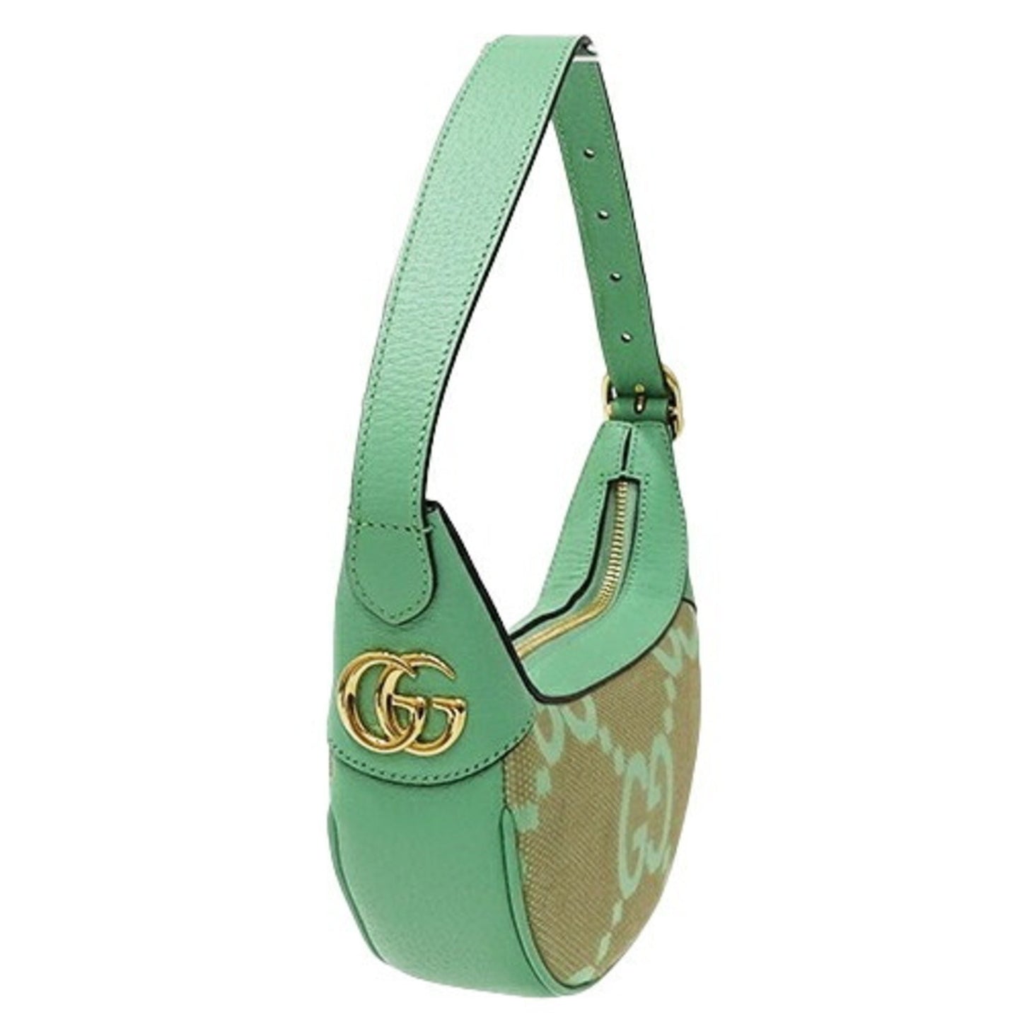 Gucci Ophidia, Green, Canvas, shoulder