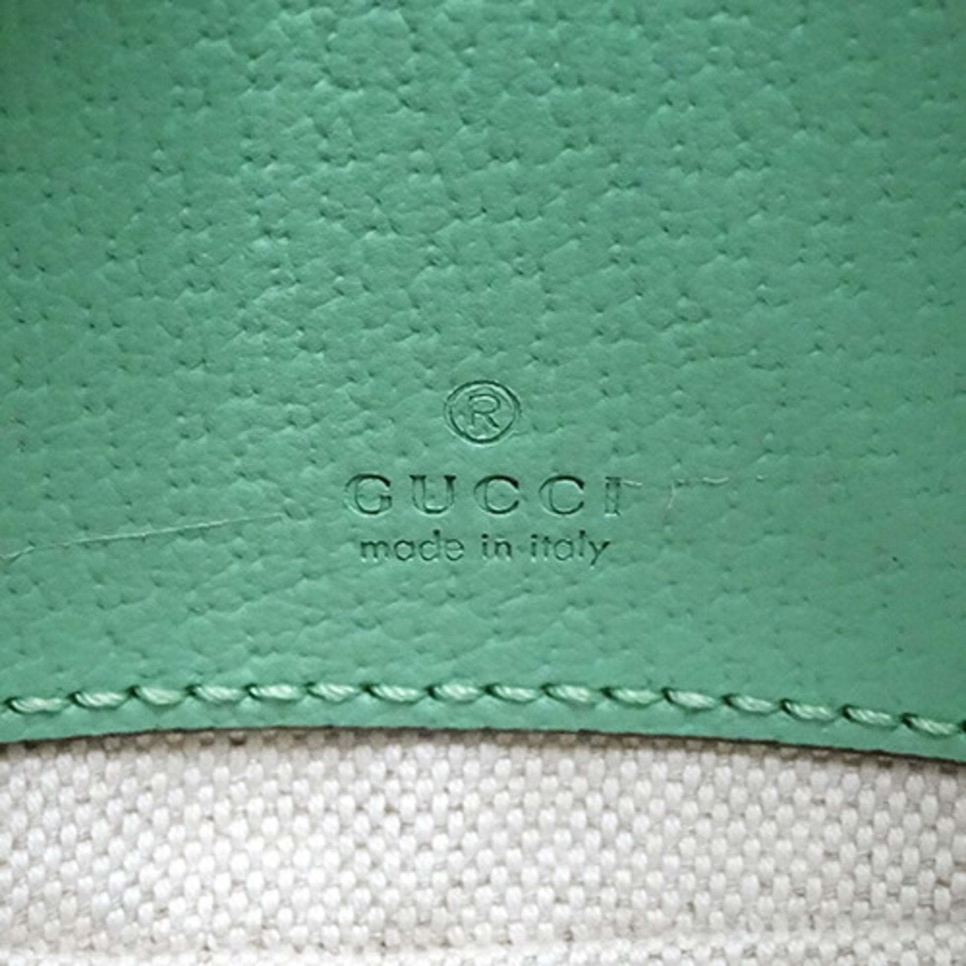 Gucci Ophidia, Green, Canvas, shoulder