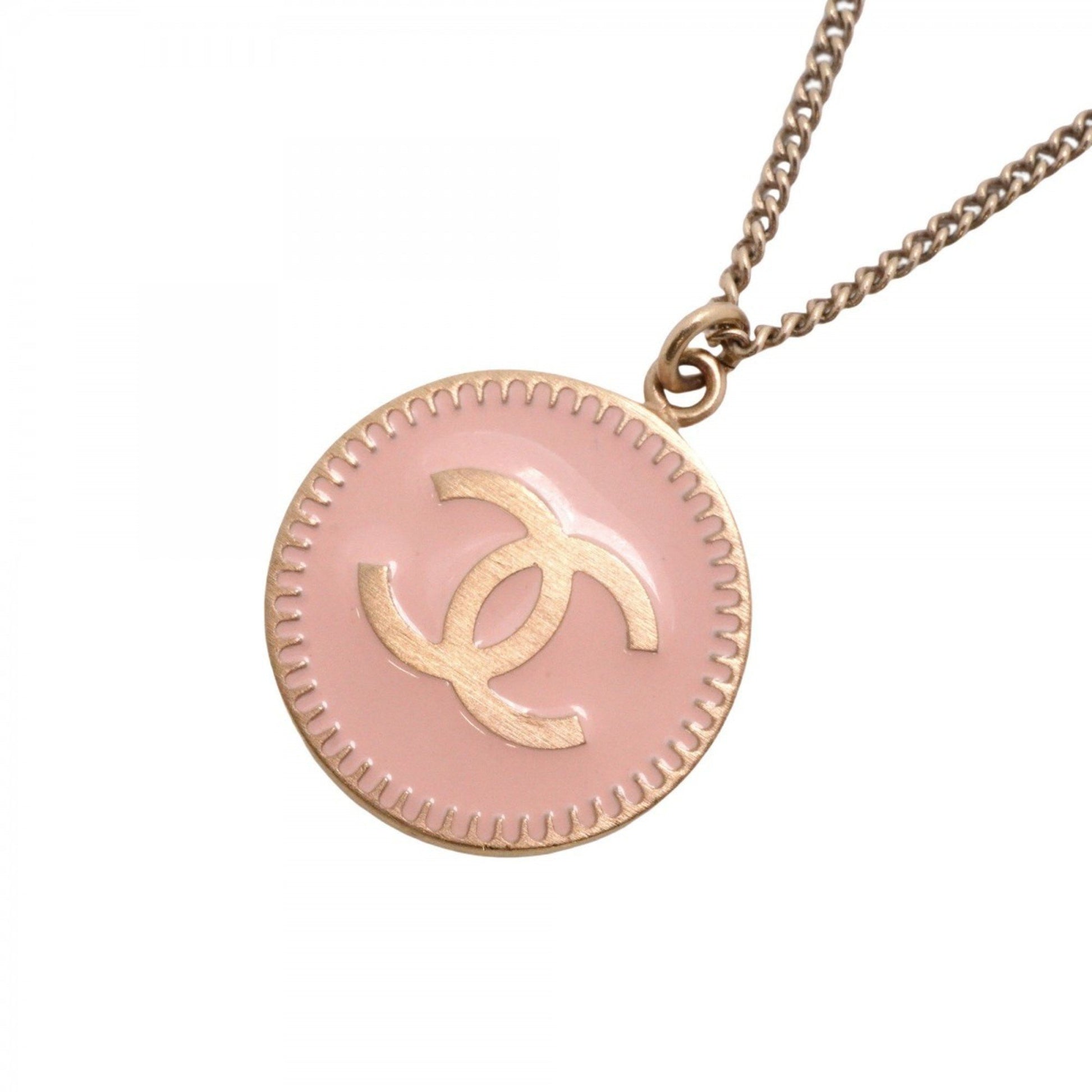 Chanel Coco Mark, Pink, Gold Plated, necklace