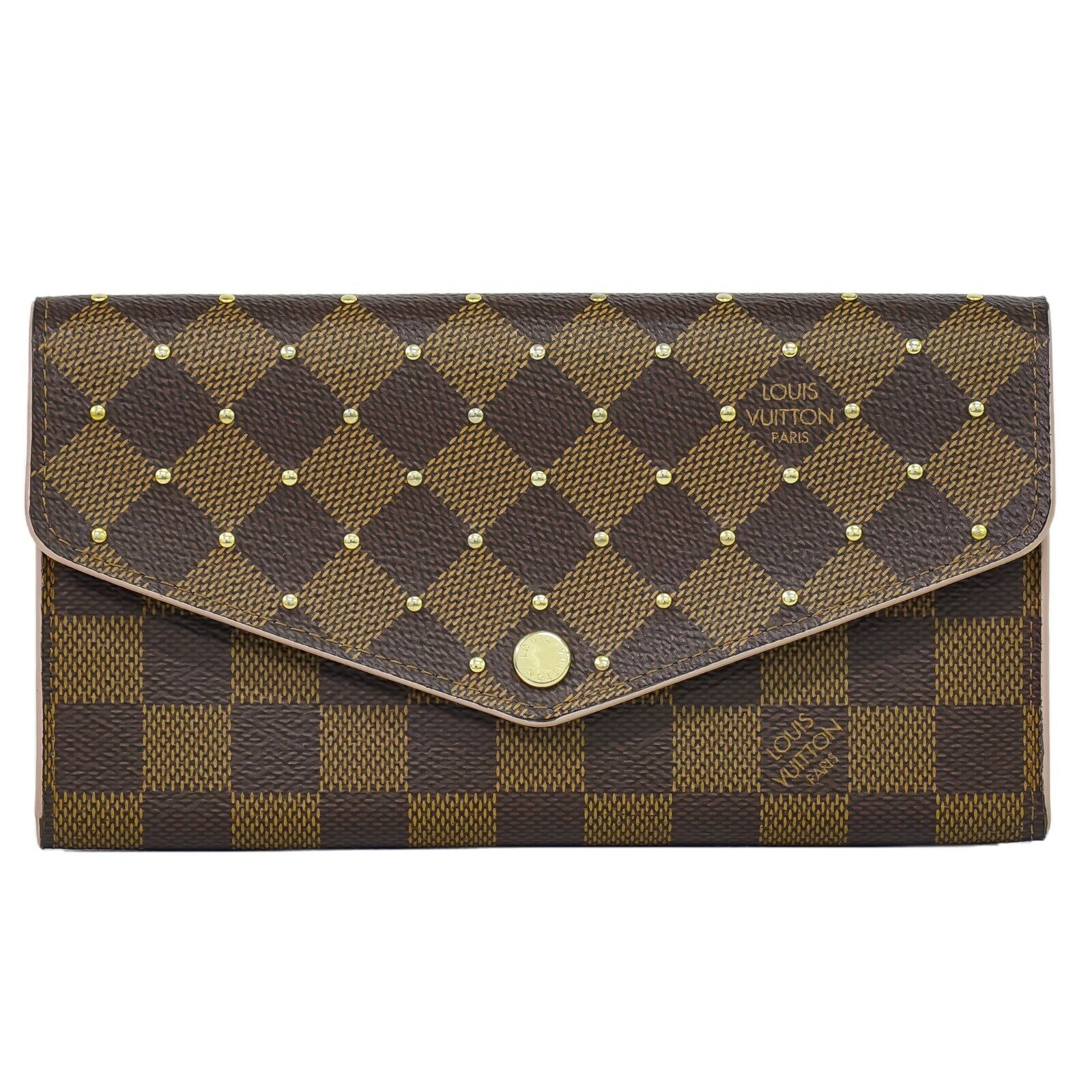 Louis Vuitton Sarah, Brown, Canvas, wallet