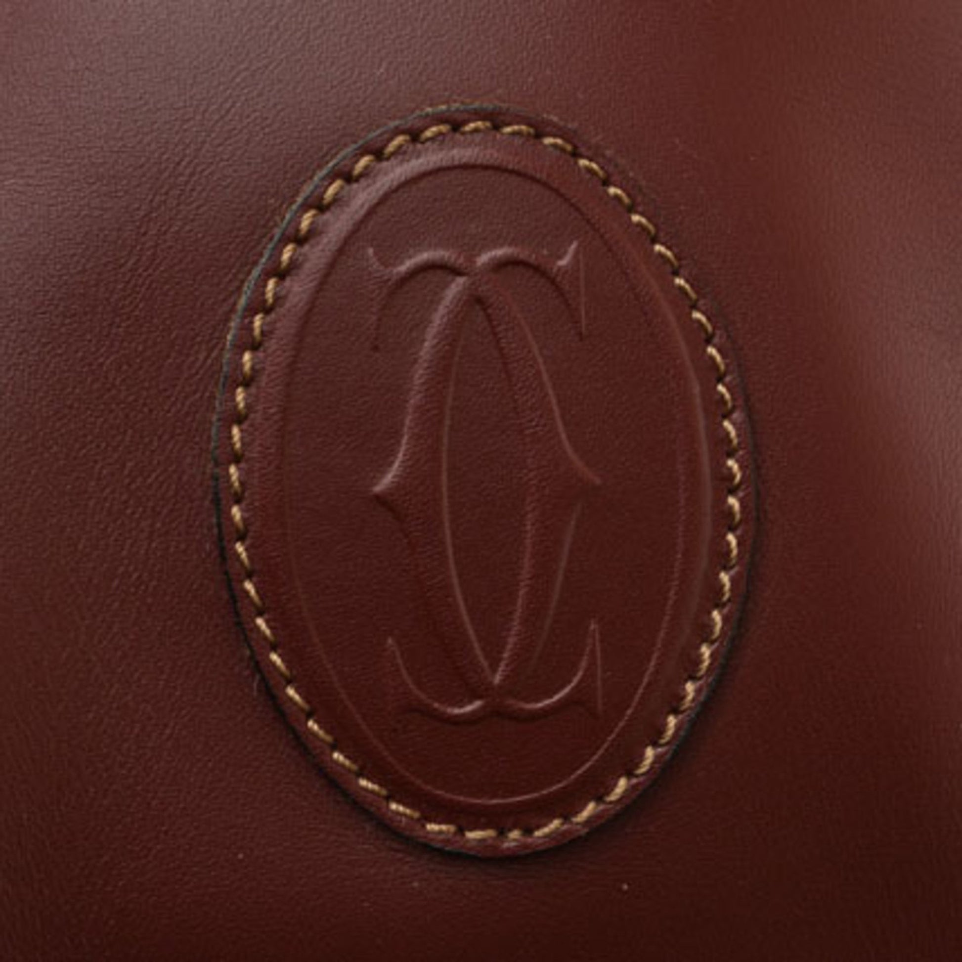 Cartier Must de Cartier, Burgundy, Leather, shoulder