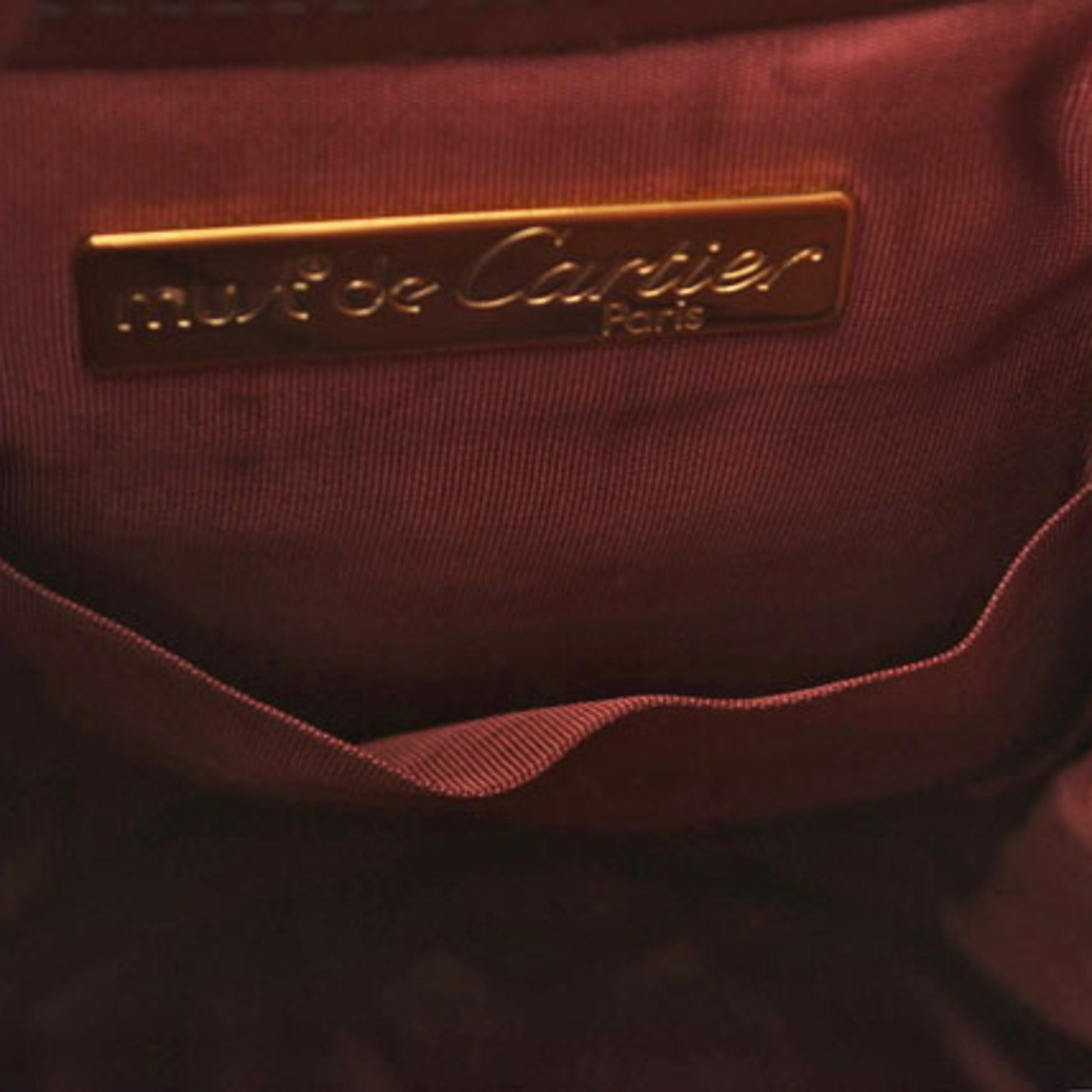 Cartier Must de Cartier, Burgundy, Leather, shoulder
