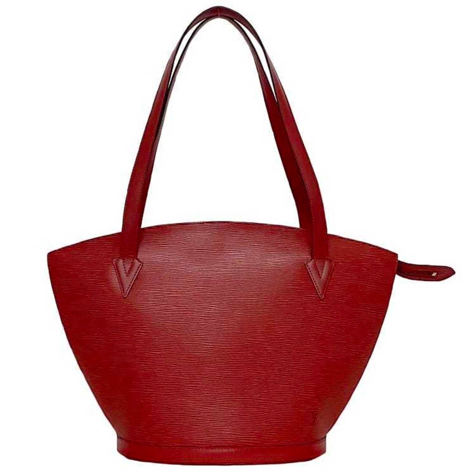 Louis Vuitton Saint Jacques, Red, Leather, tote