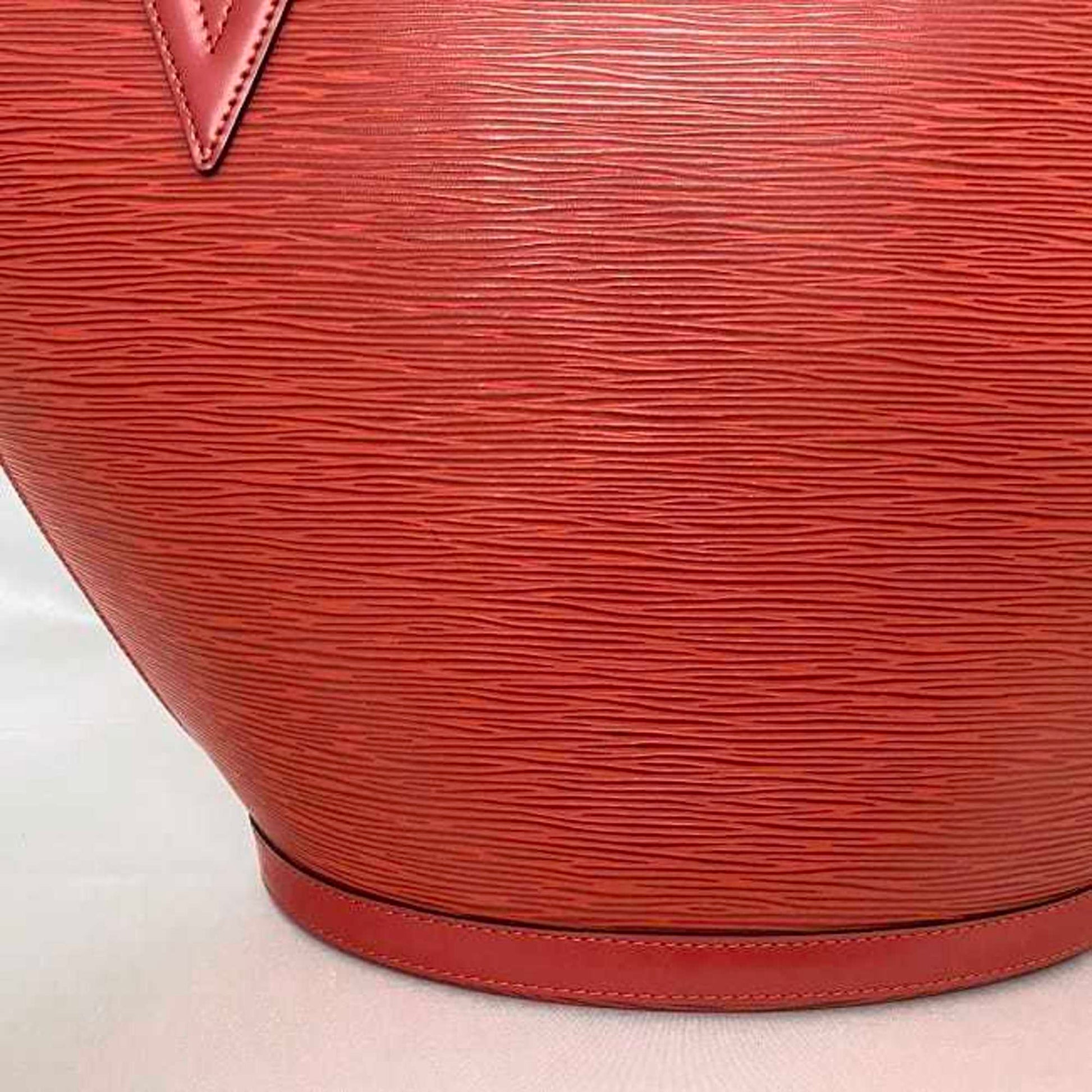 Louis Vuitton Saint Jacques, Red, Leather, tote