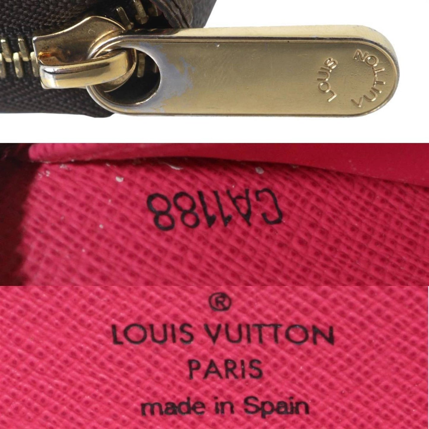 Louis Vuitton Portefeuille zippy, Brown, Canvas, wallet