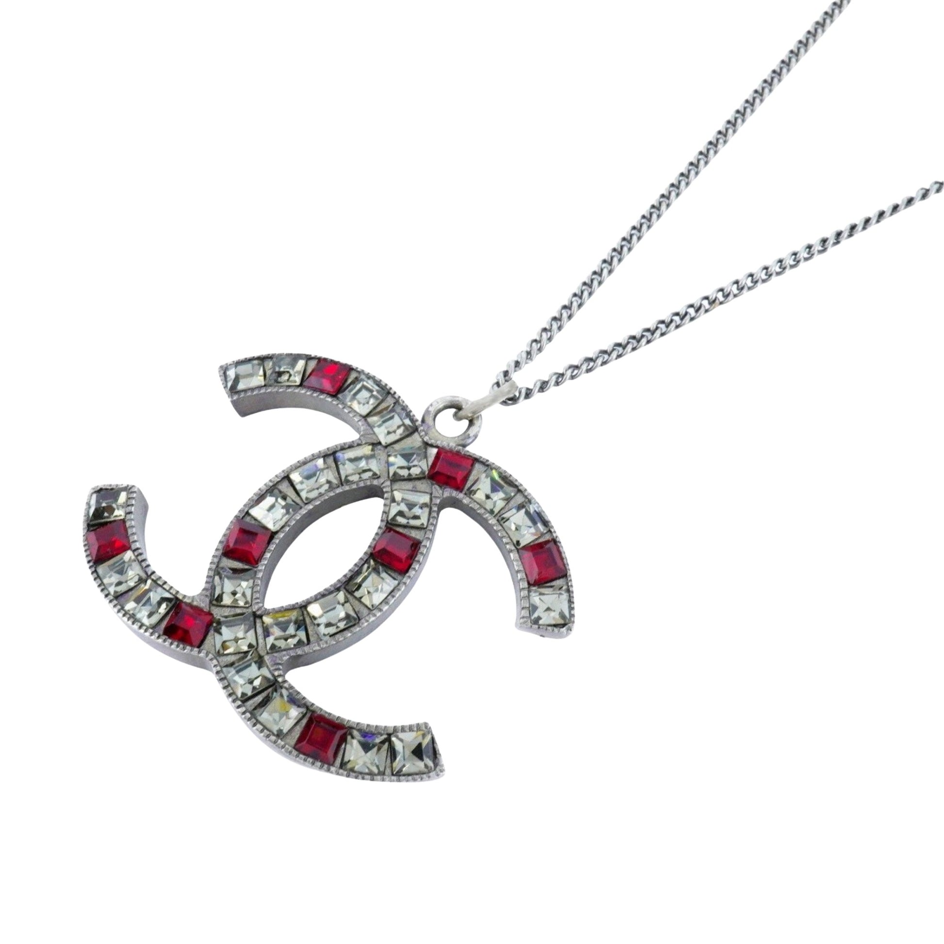 Chanel Coco Mark, Silver, Metal, necklace