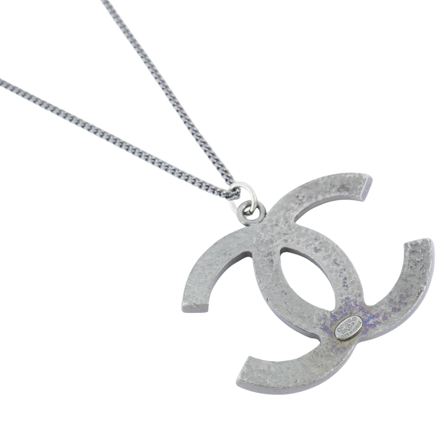 Chanel Coco Mark, Silver, Metal, necklace