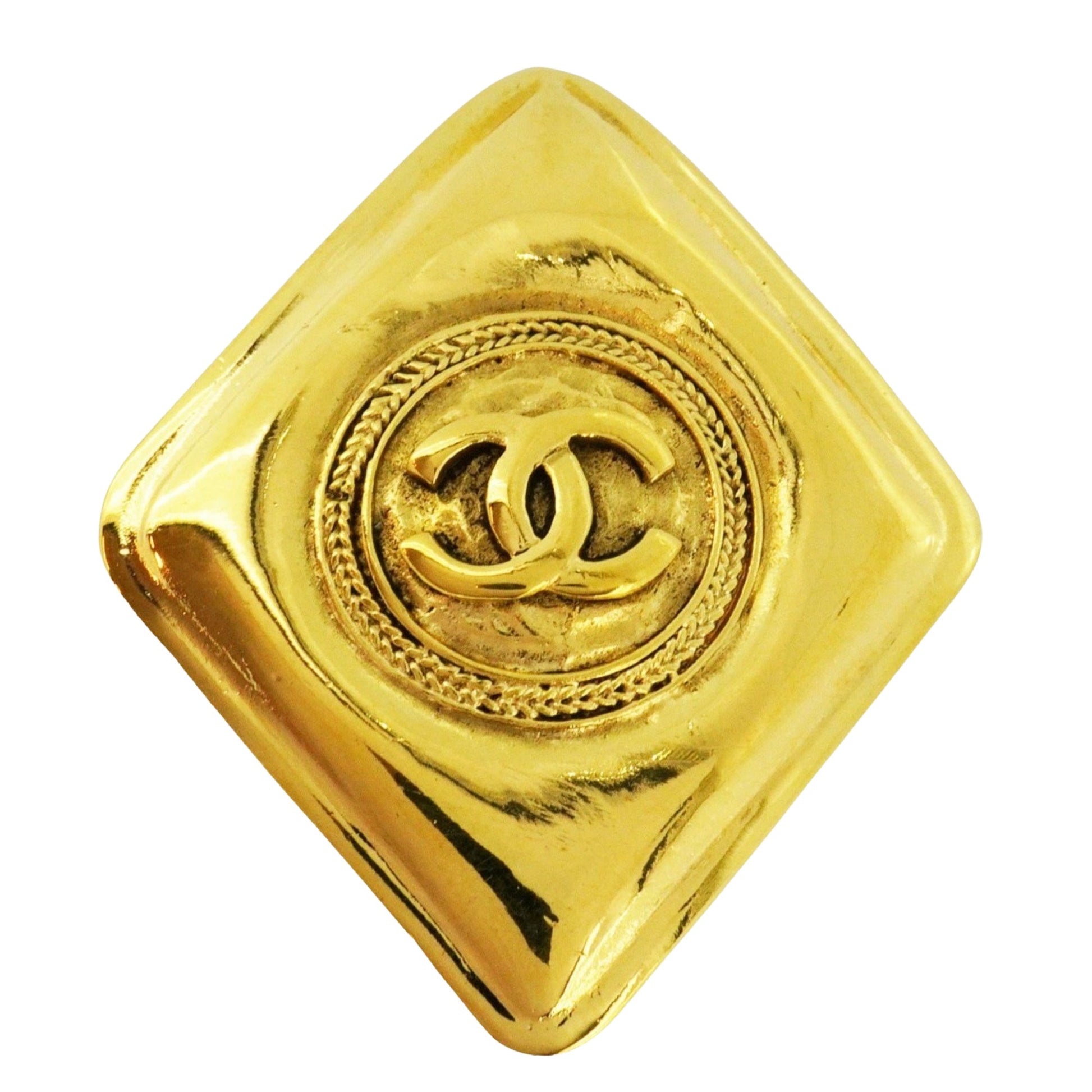 Chanel Coco Mark, Gold, Gold Plated, brooch