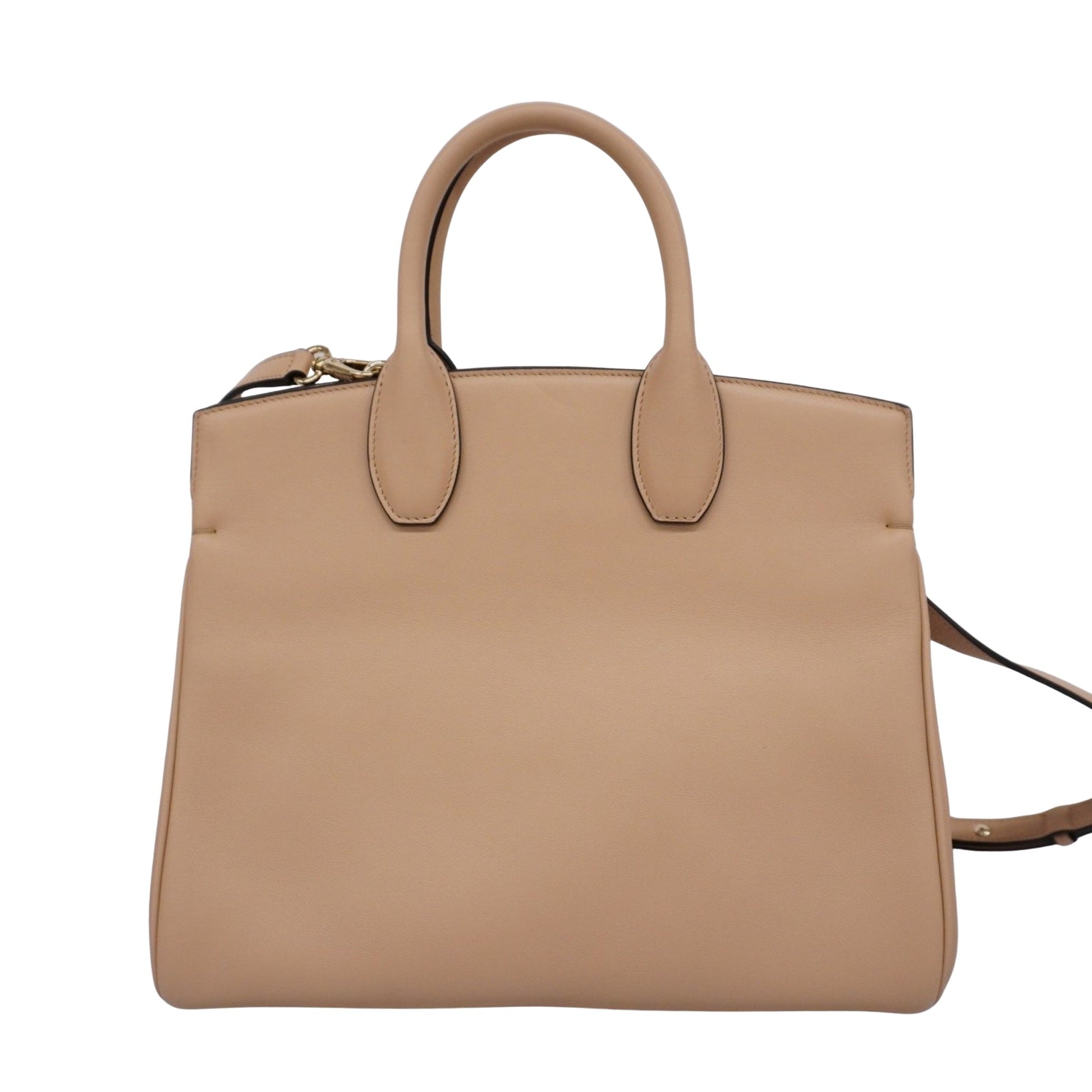 Salvatore Ferragamo Studio, Beige, Leather, handbag