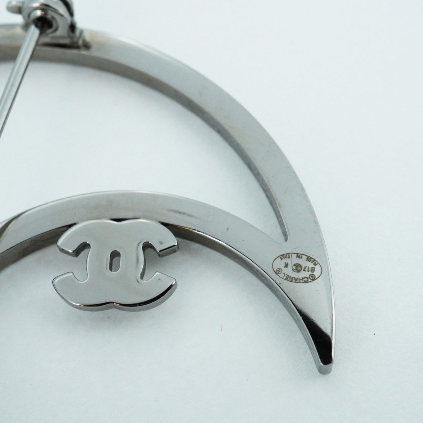 Chanel, Silver, Metal, brooch