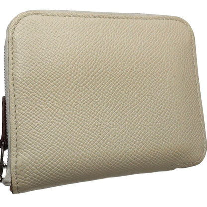 Hermès Silk'In, Ecru, Leather, wallet