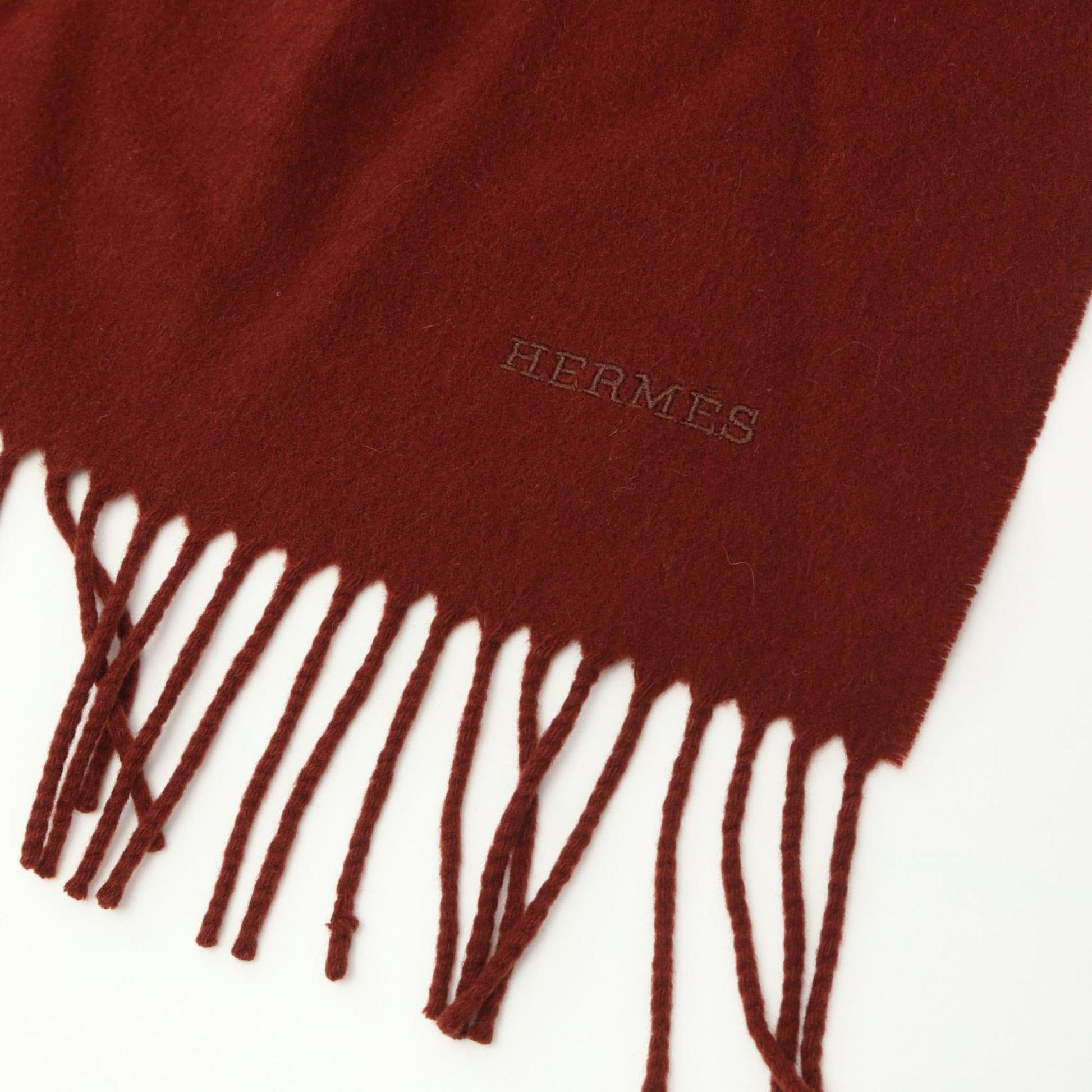 Hermès, Brown, Cashmere, scarf