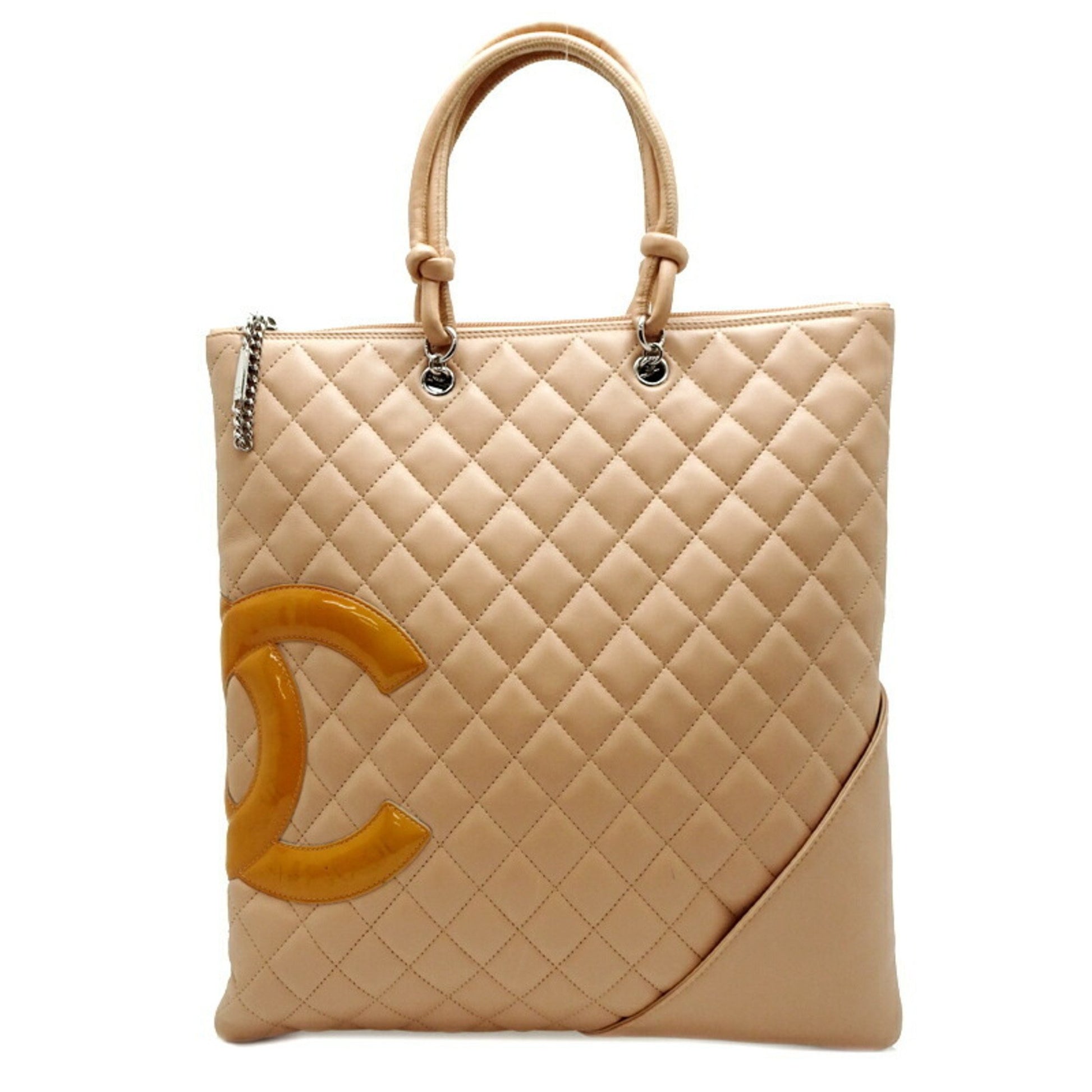 Chanel Cambon, Beige, Leather, tote