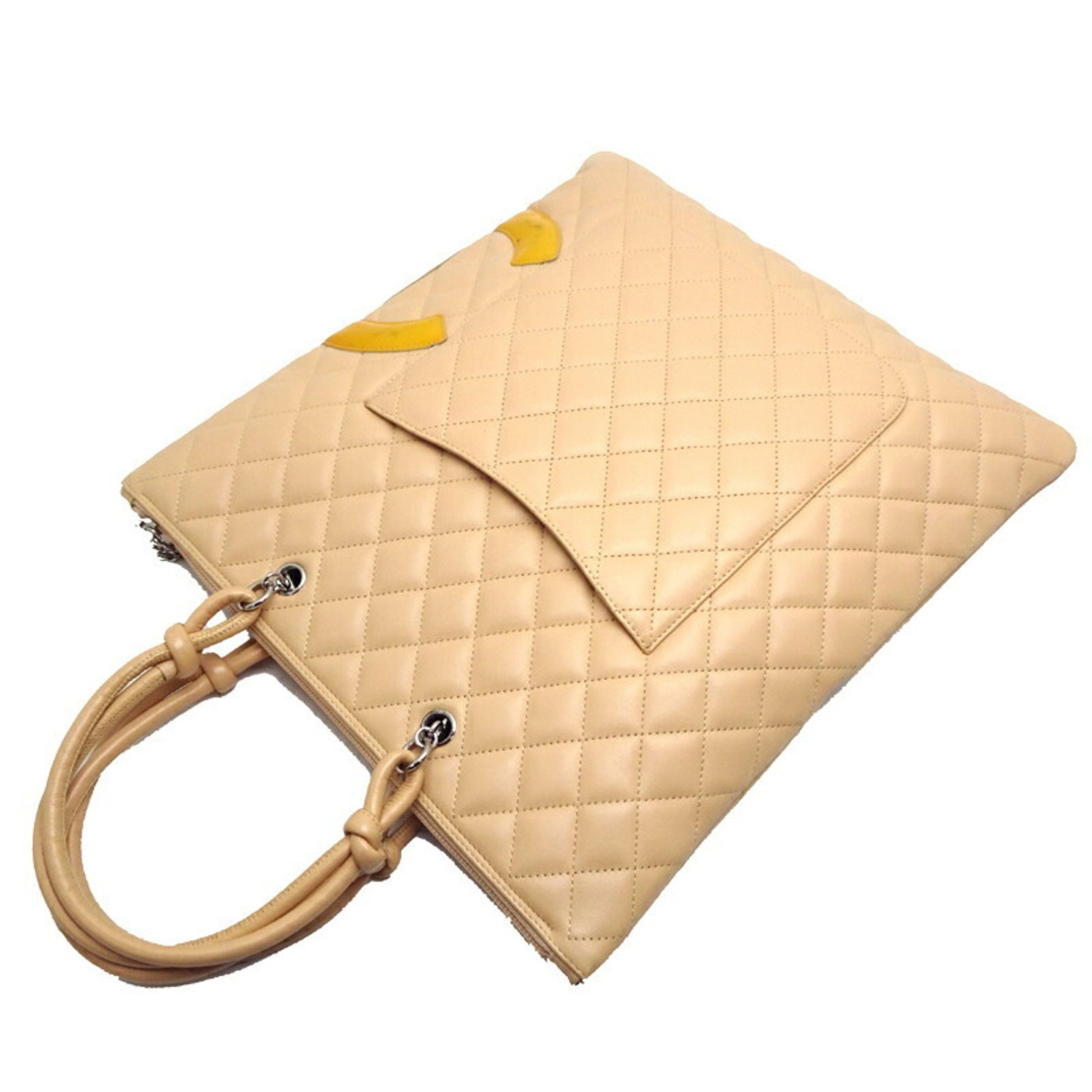 Chanel Cambon, Beige, Leather, tote