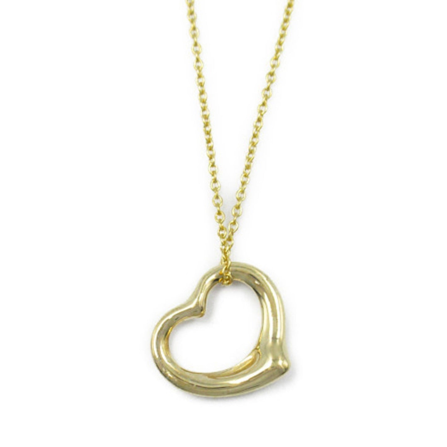 Tiffany & Co Open Heart, Gold, Yellow Gold, necklace