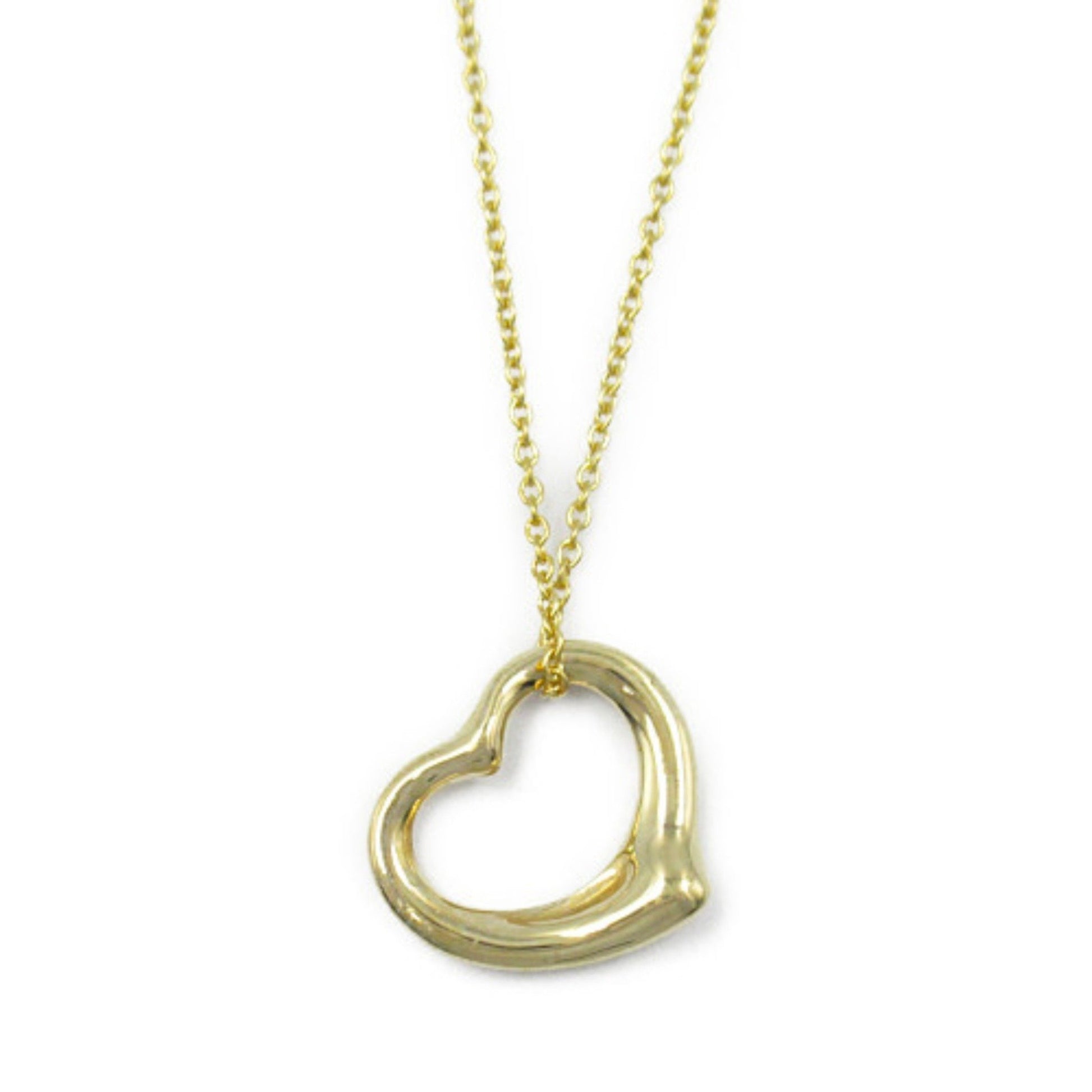 Tiffany & Co Open Heart, Gold, Yellow Gold, necklace