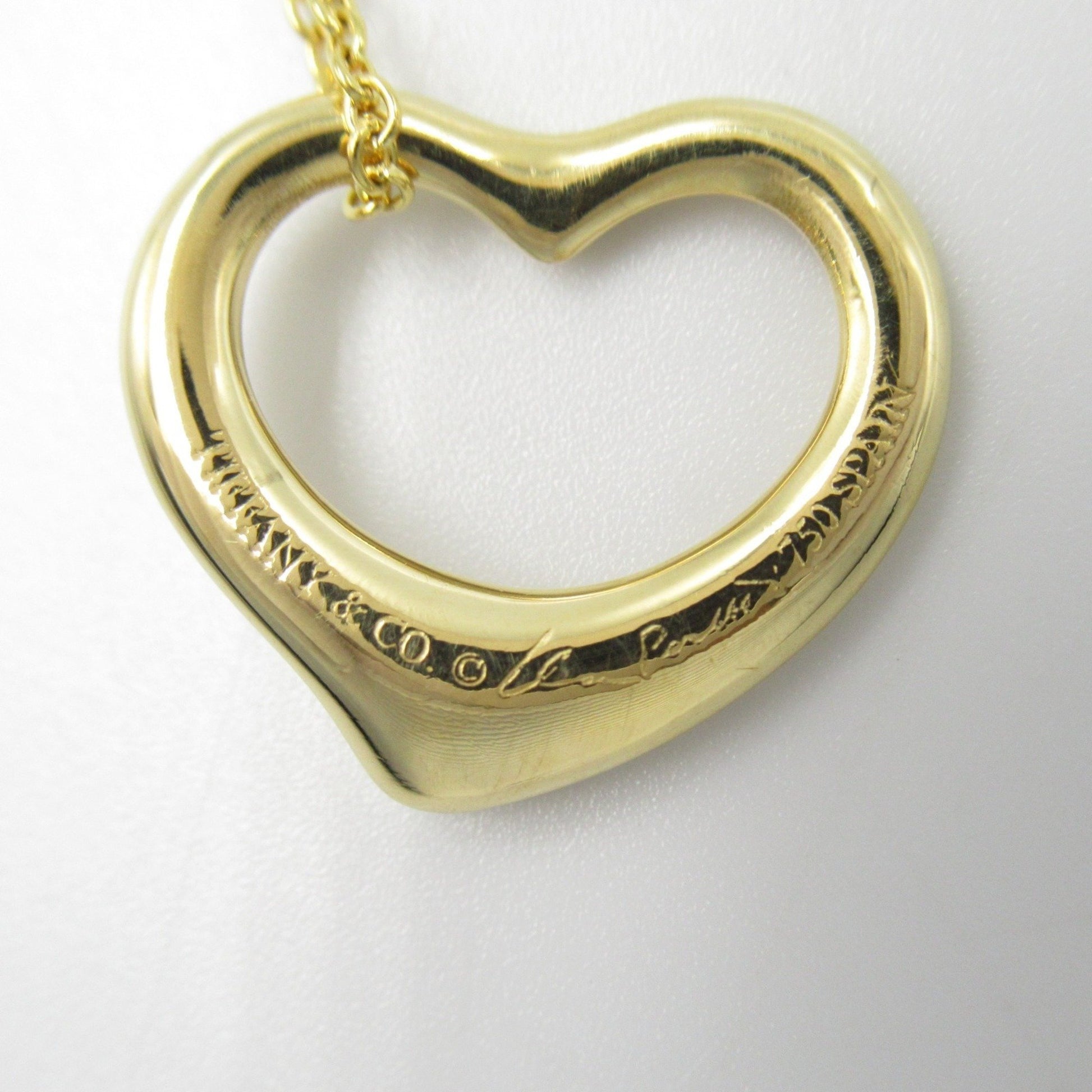 Tiffany & Co Open Heart, Gold, Yellow Gold, necklace