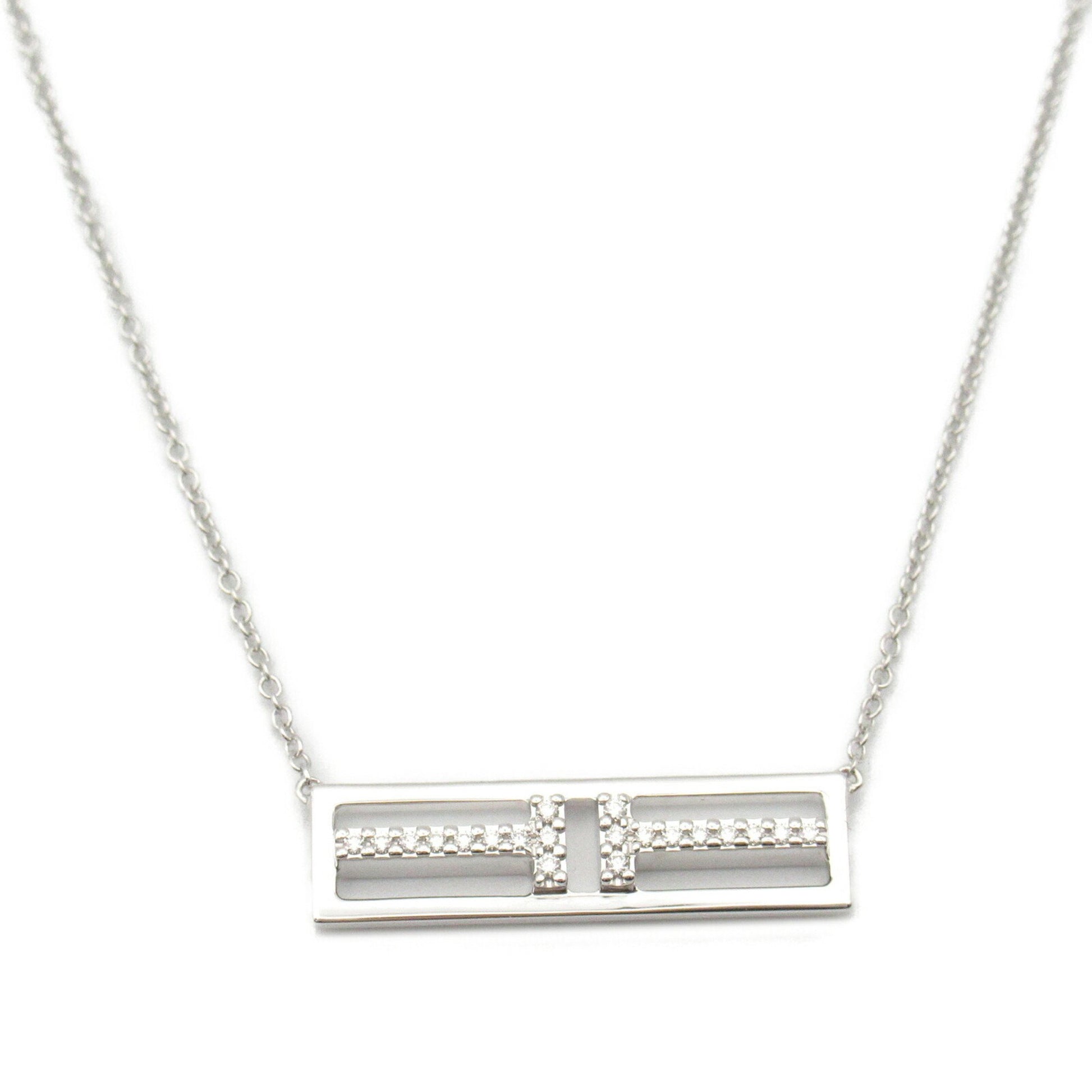 Tiffany & Co T wire, Silver, White Gold, necklace