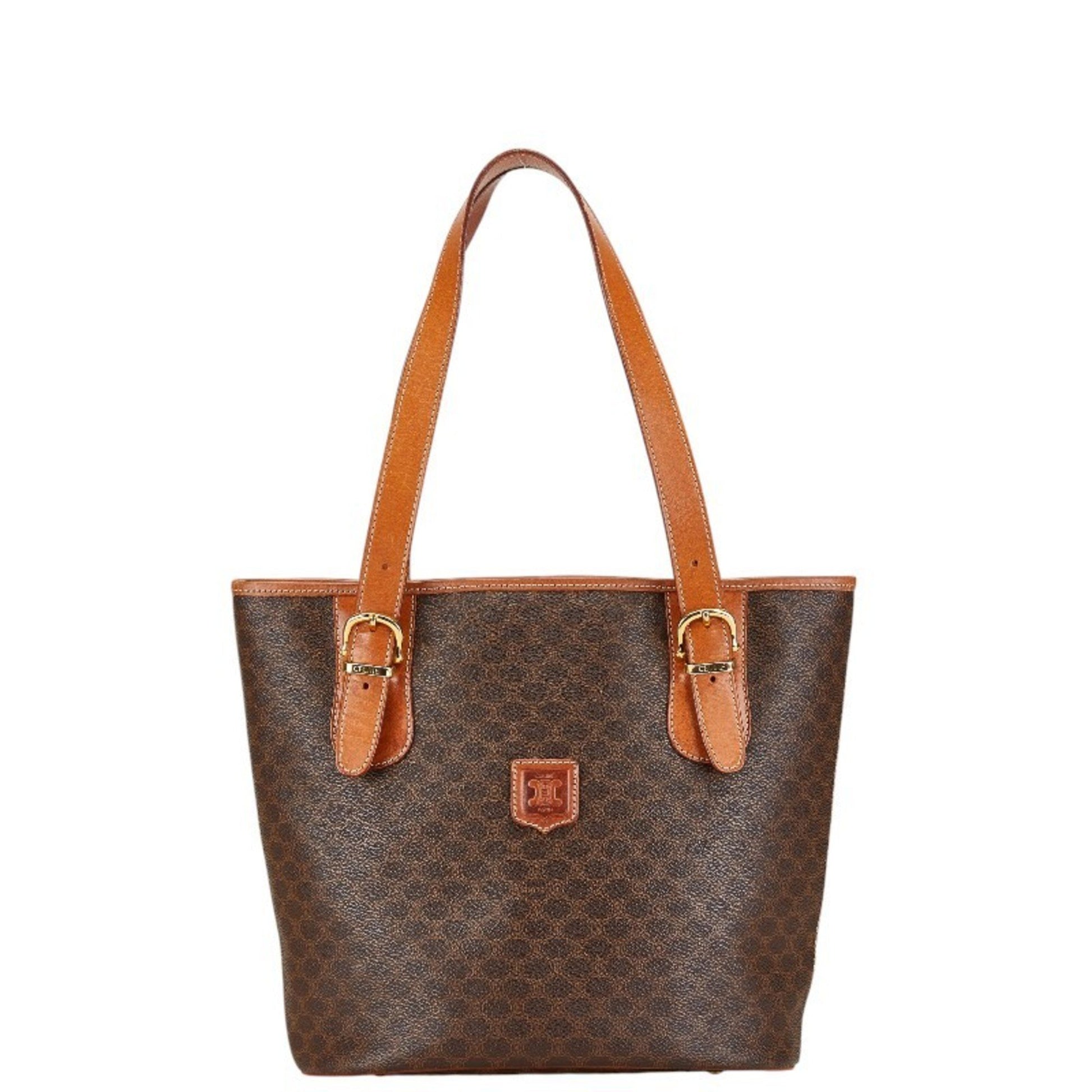 Céline Macadam, Brown, Canvas, tote