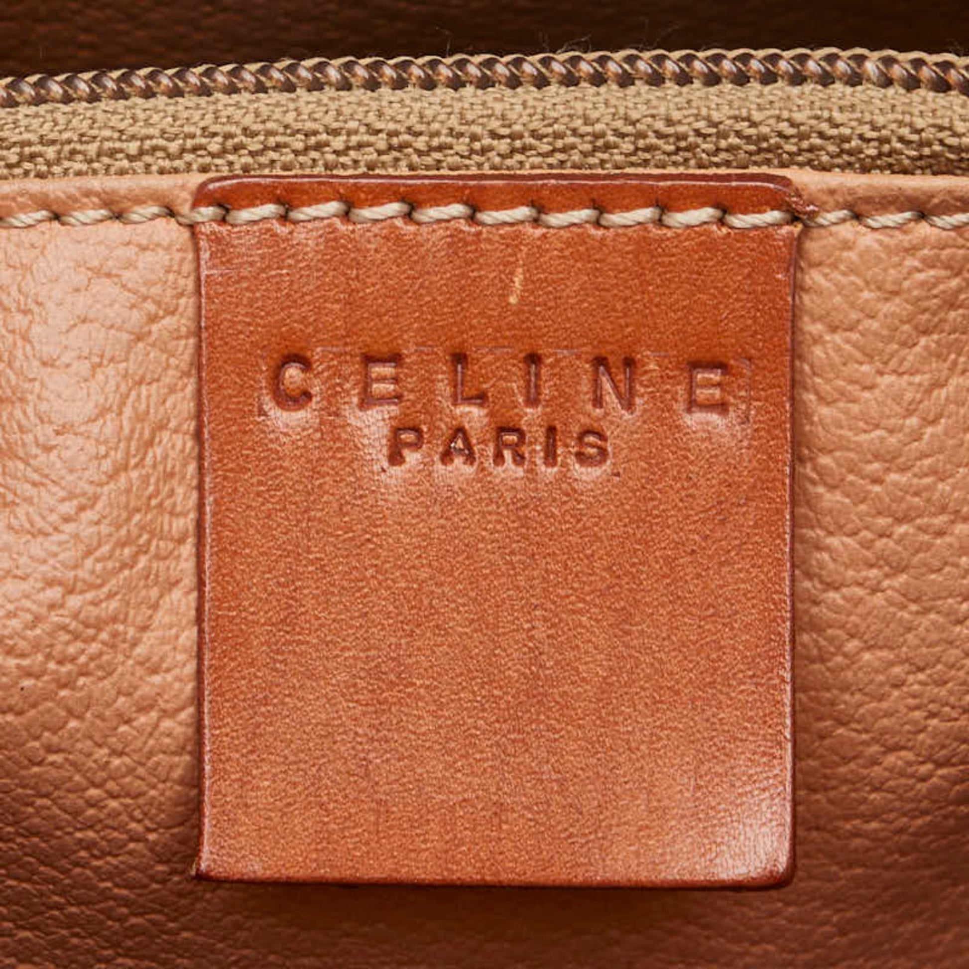 Céline Macadam, Brown, Canvas, tote