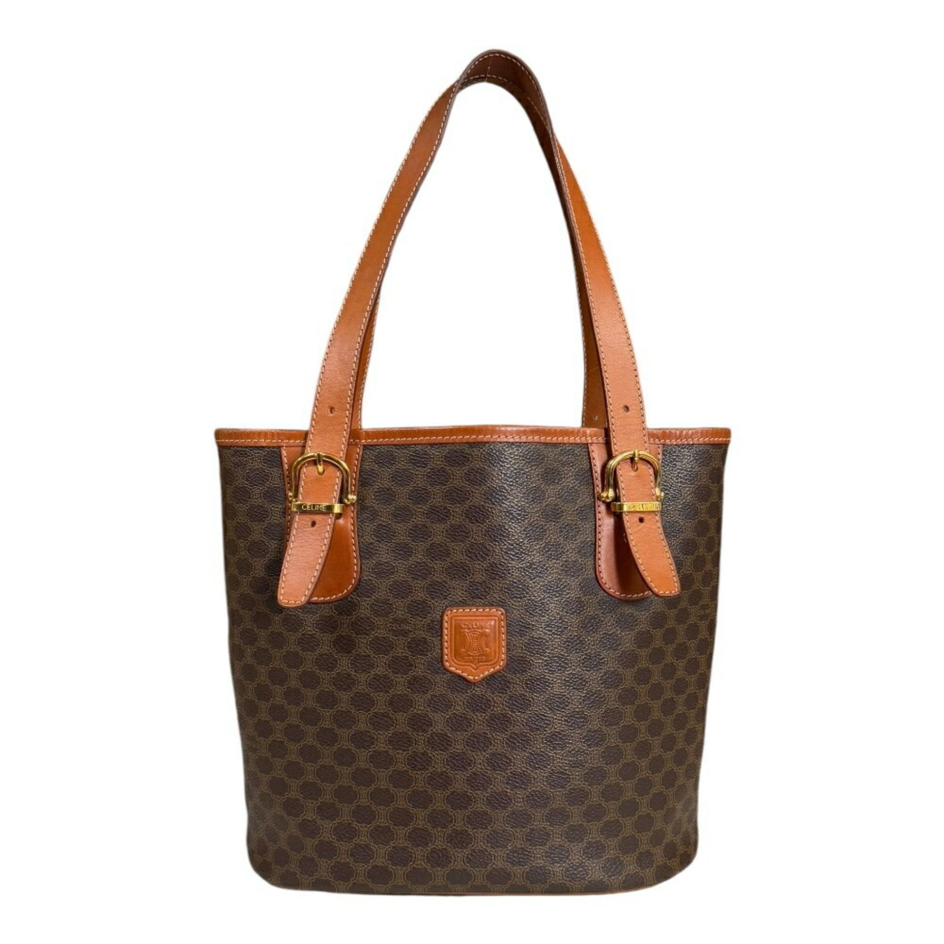 Céline Macadam, Brown, Canvas, shoulder