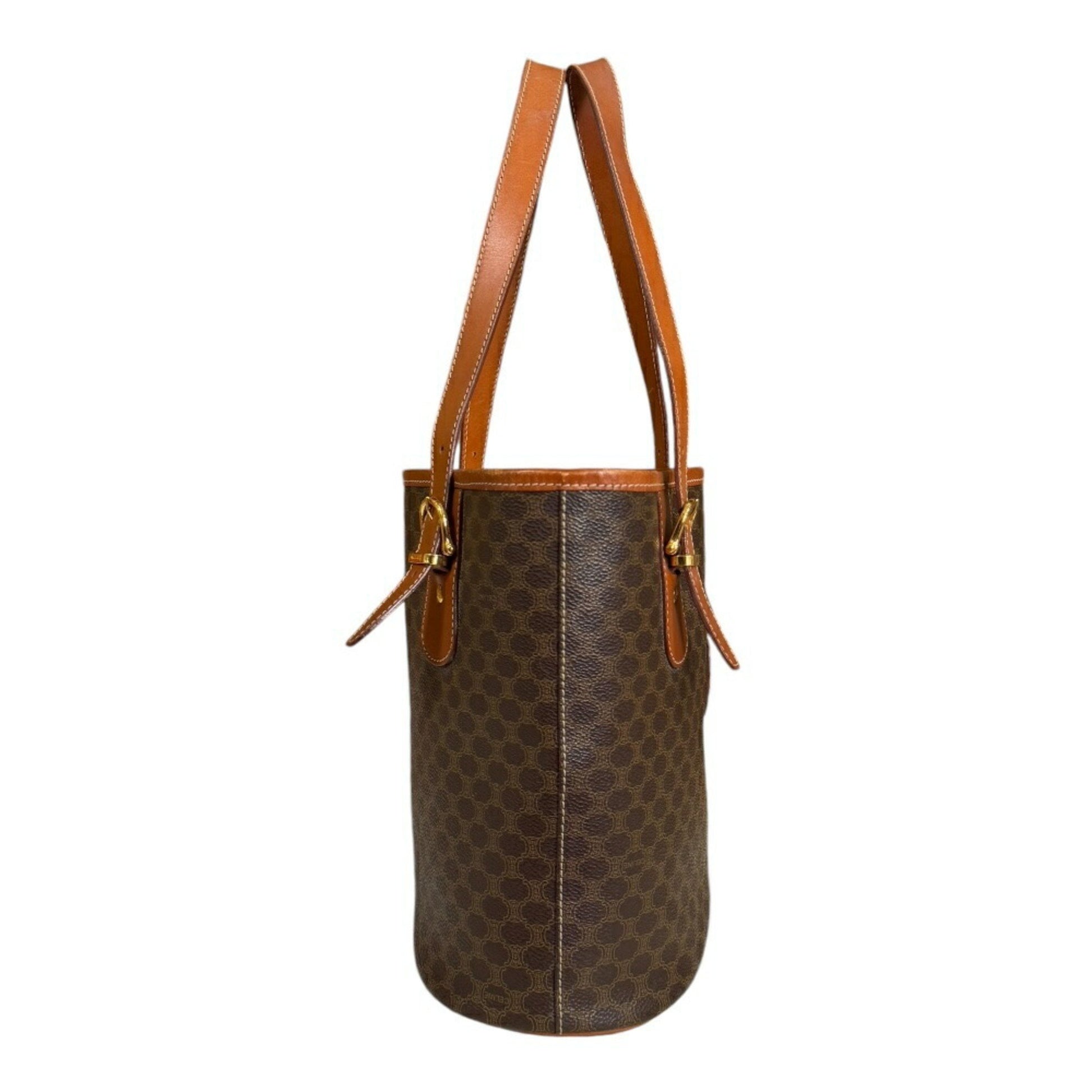 Céline Macadam, Brown, Canvas, shoulder