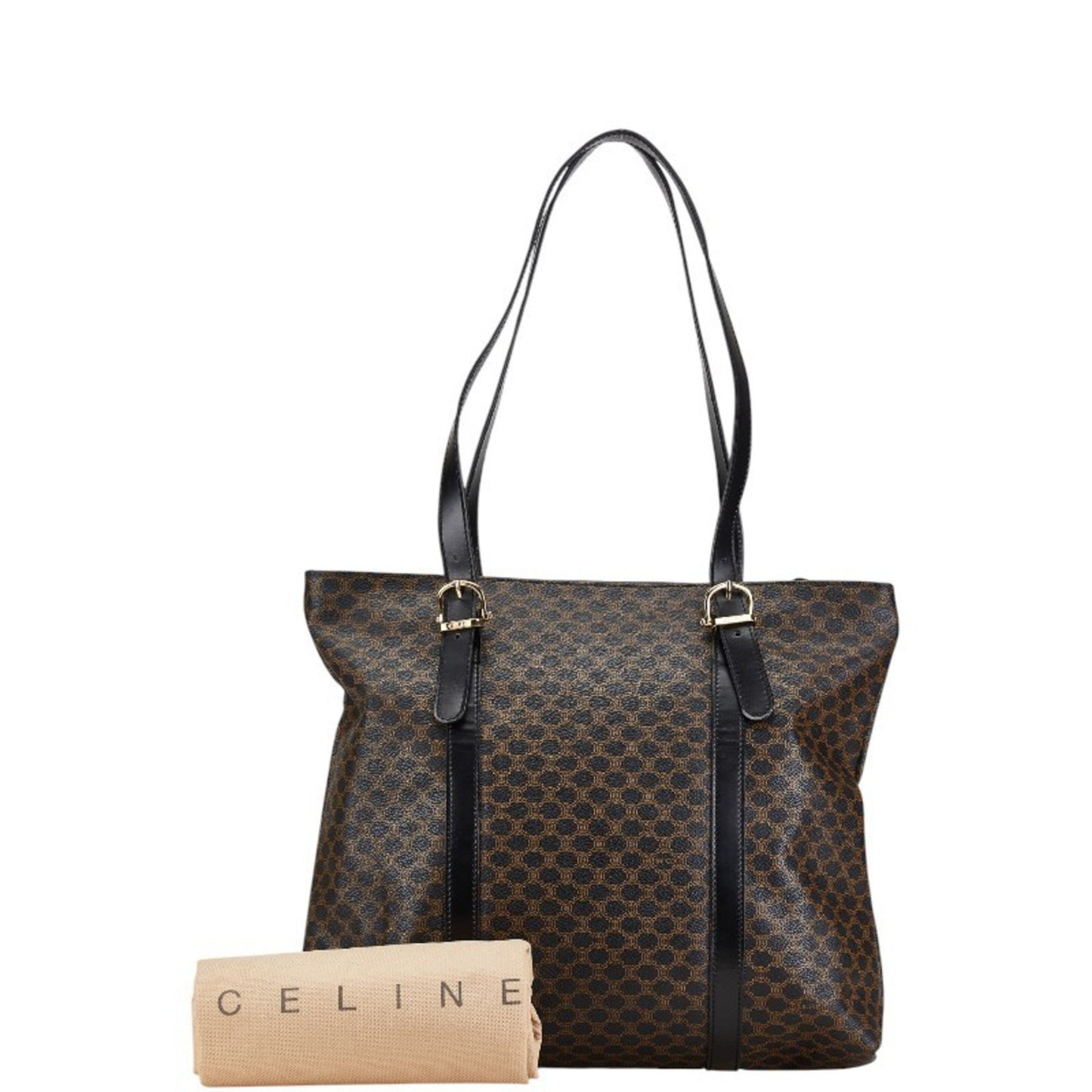 Céline Macadam, Brown, Canvas, tote