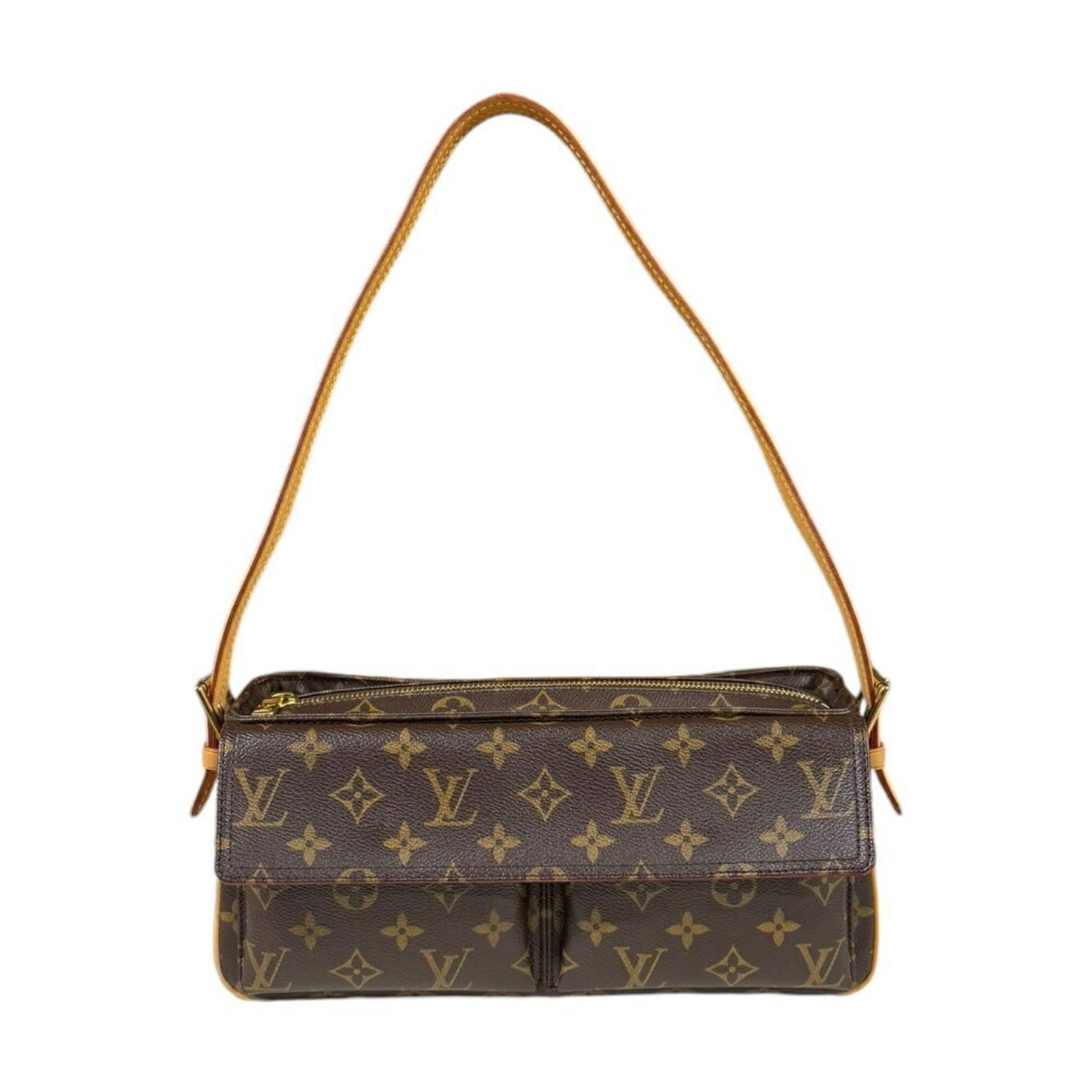 Louis Vuitton Viva Cité, Brown, Canvas, shoulder