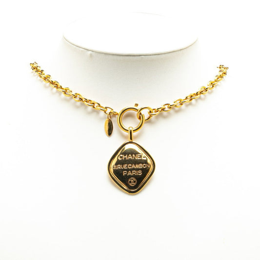 Chanel Logo CC, Gold, Gold Plated, necklace