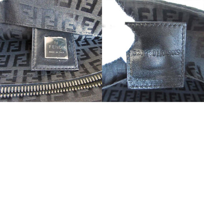 Fendi Zucchino, Black, Canvas, tote