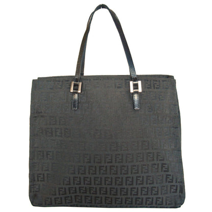 Fendi Zucchino, Black, Canvas, tote