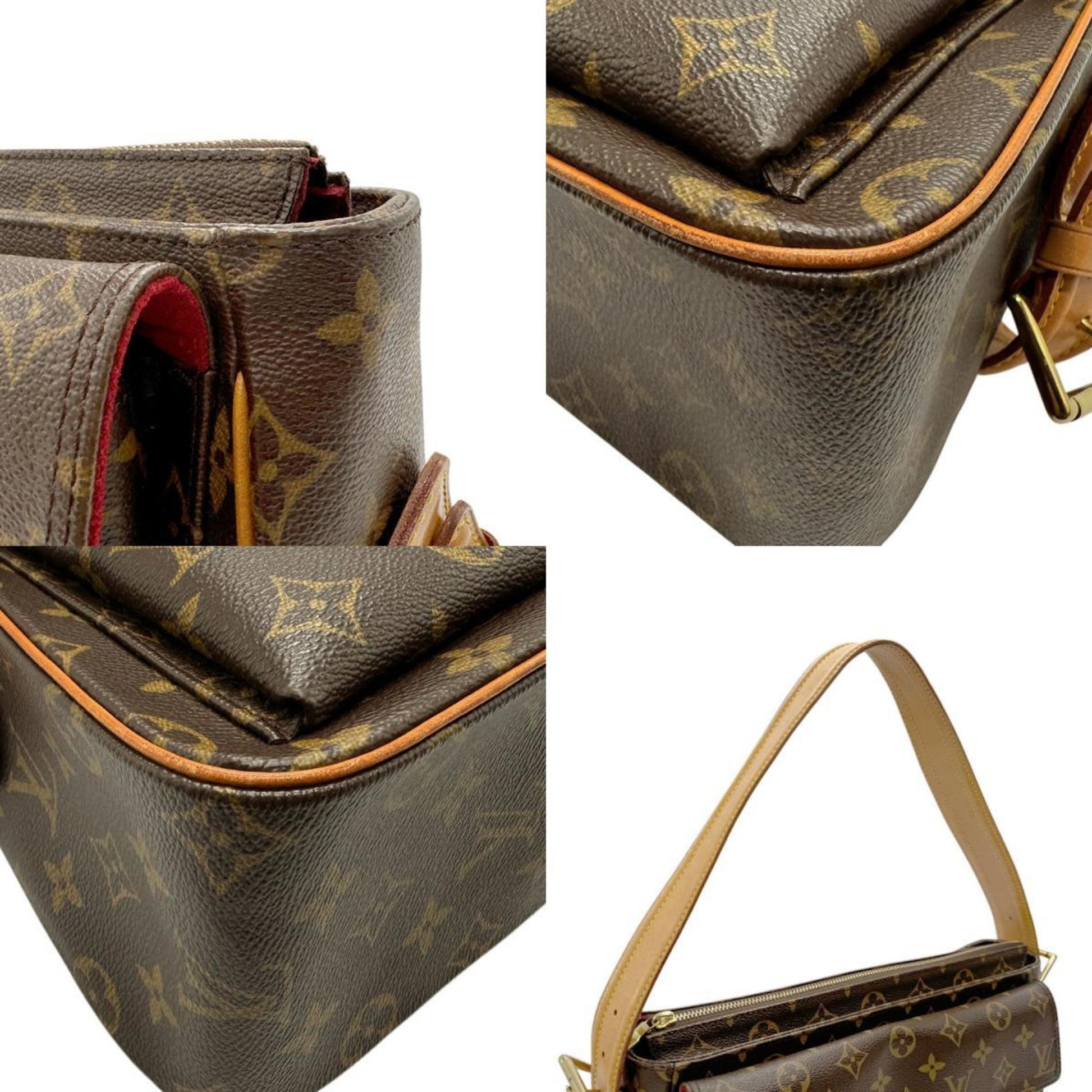 Louis Vuitton Viva Cité, Brown, Canvas, shoulder