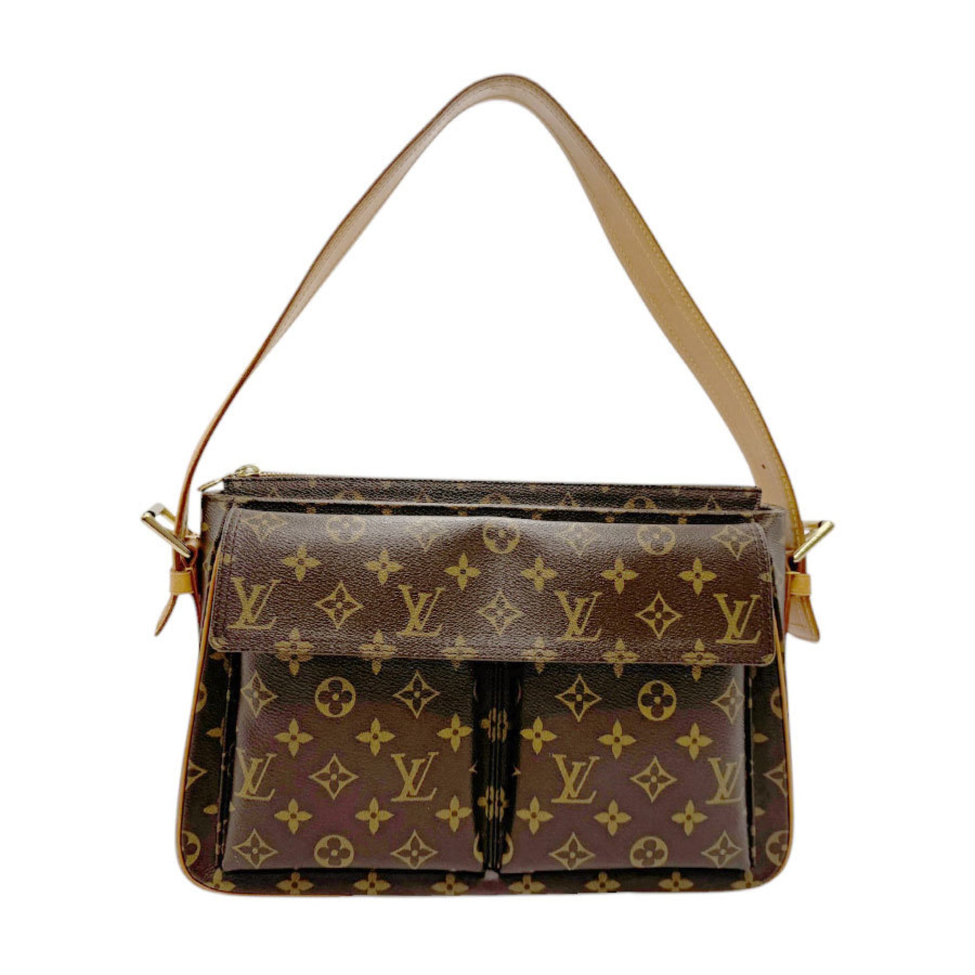 Louis Vuitton Viva Cité, Brown, Canvas, shoulder