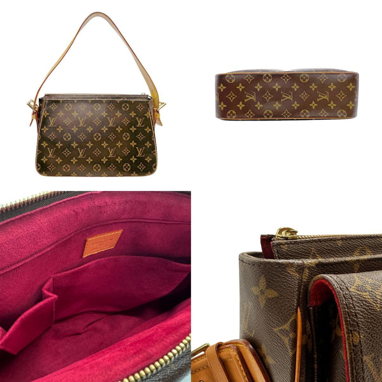 Louis Vuitton Viva Cité, Brown, Canvas, shoulder