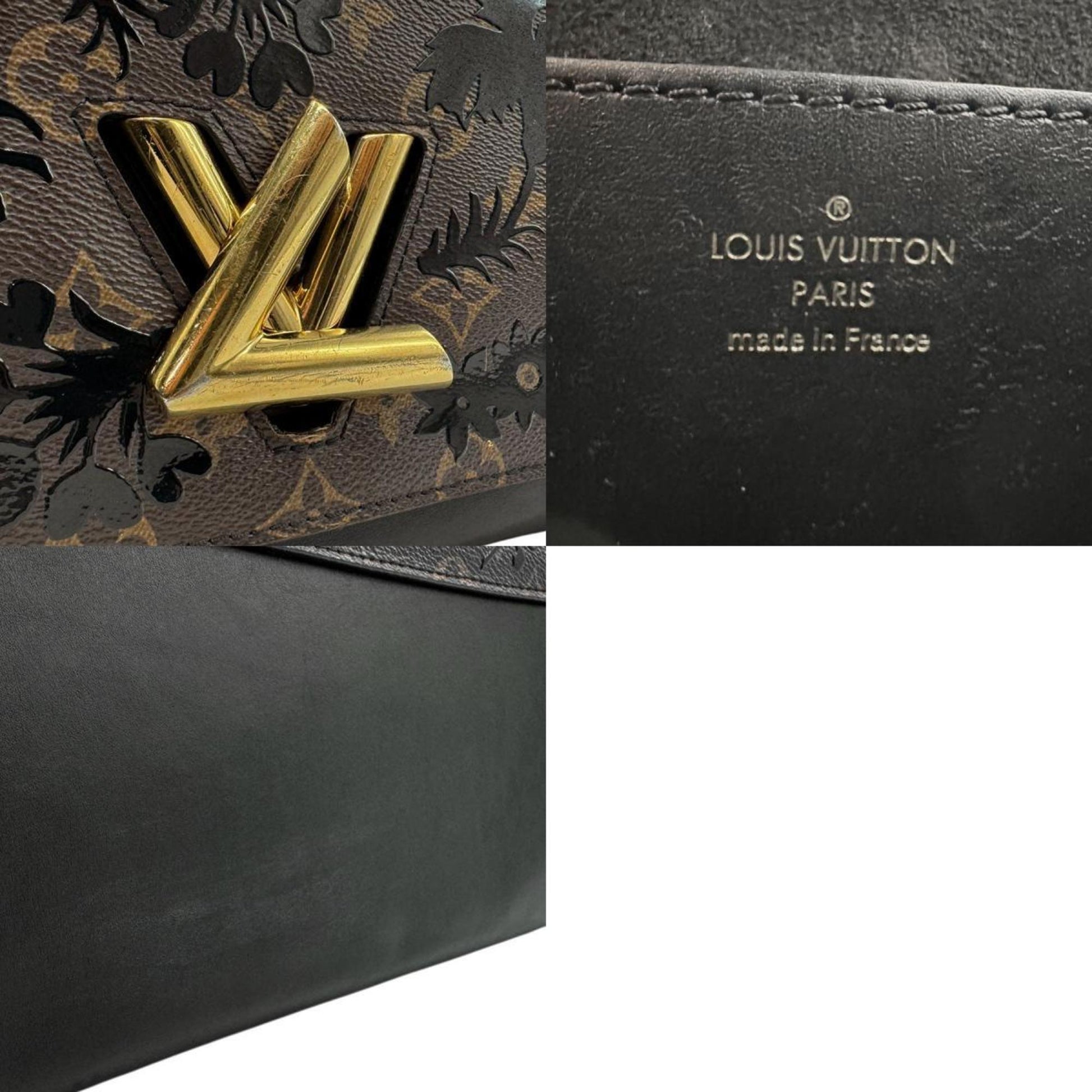 Louis Vuitton Twist, Black, Canvas, shoulder