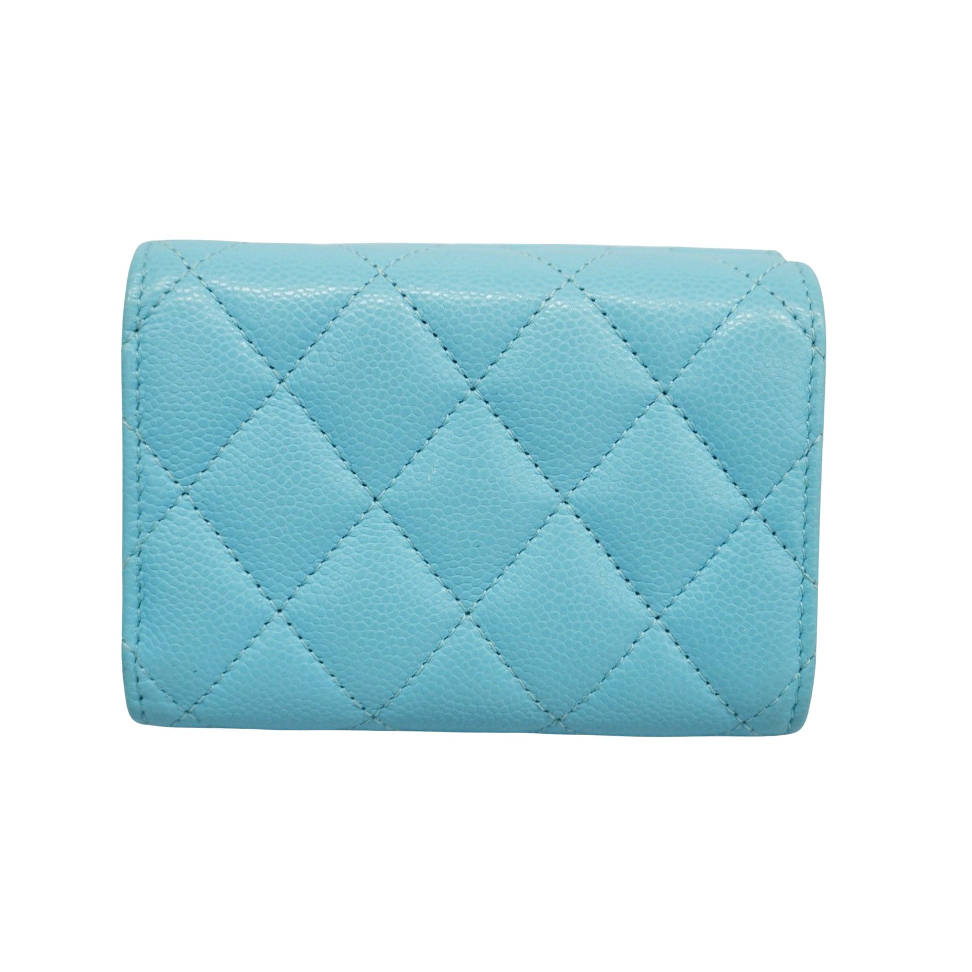 Chanel, Blue, Leather, wallet