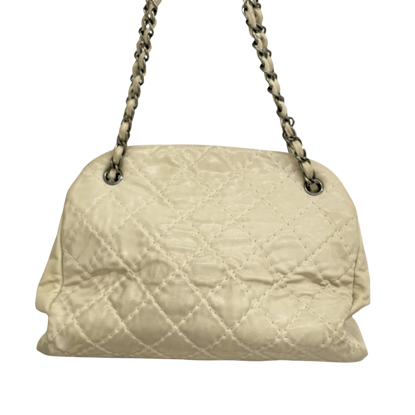 Chanel, White, Leather, shopper