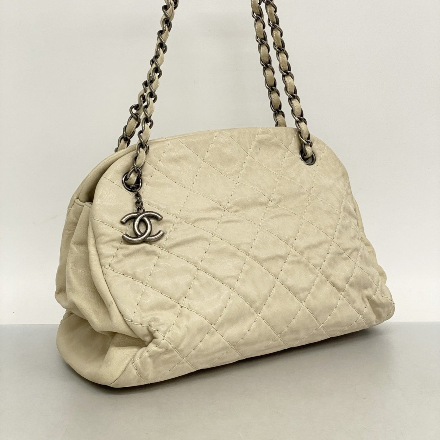 Chanel, White, Leather, shopper